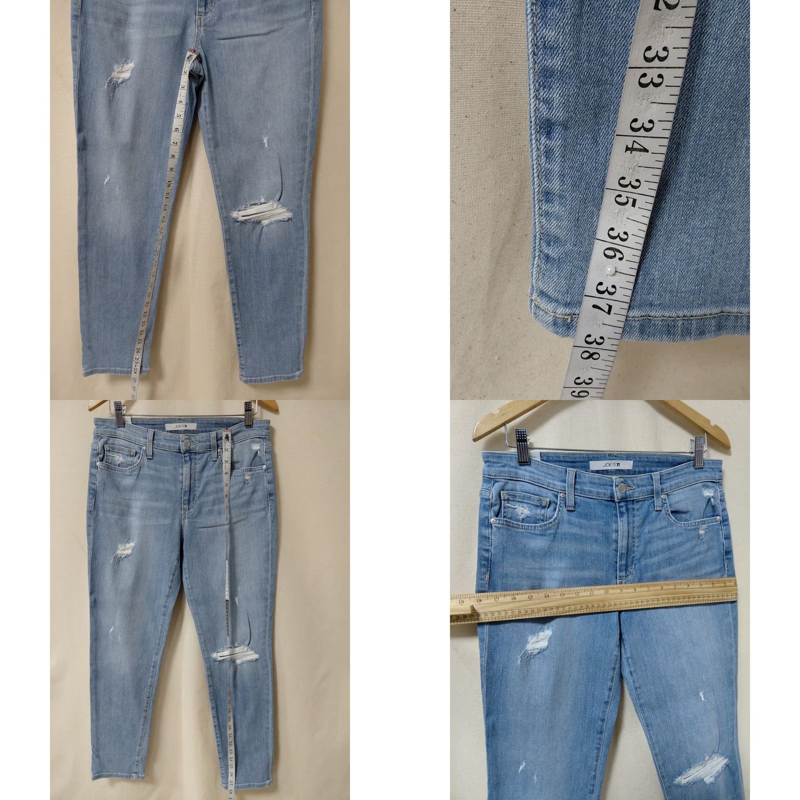 Vintage Joe's Jeans Women Blue Ankle Slim Size 28 Solid Denim Size 28" / US 6 / IT 42 - 8 Thumbnail