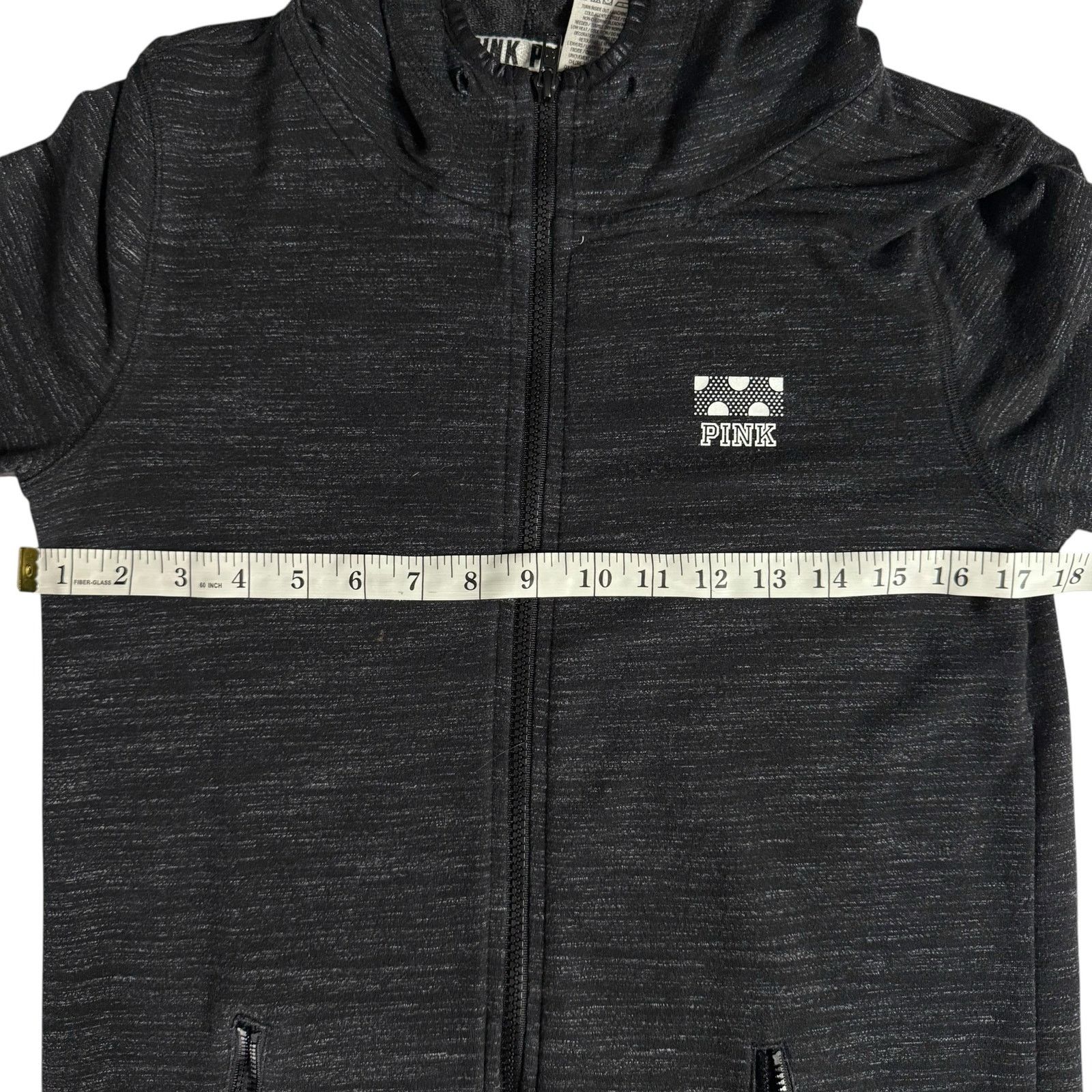 Pink PINK Victoria’s Secret Hoodie Small Black Zip Up Sweatshirt Size S / US 4 / IT 40 - 11 Thumbnail