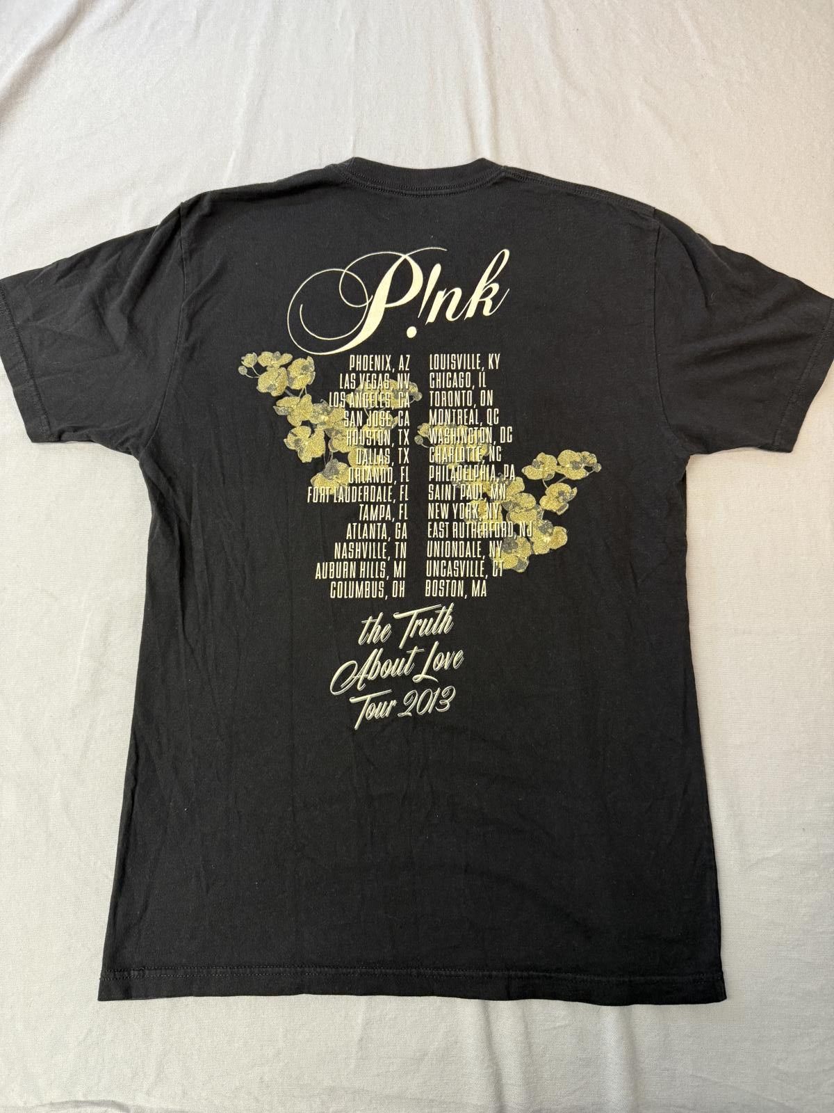 Designer Pink Singer T-shirt Tour Truth About Love Tour - M Size US M / EU 48-50 / 2 - 2 Thumbnail