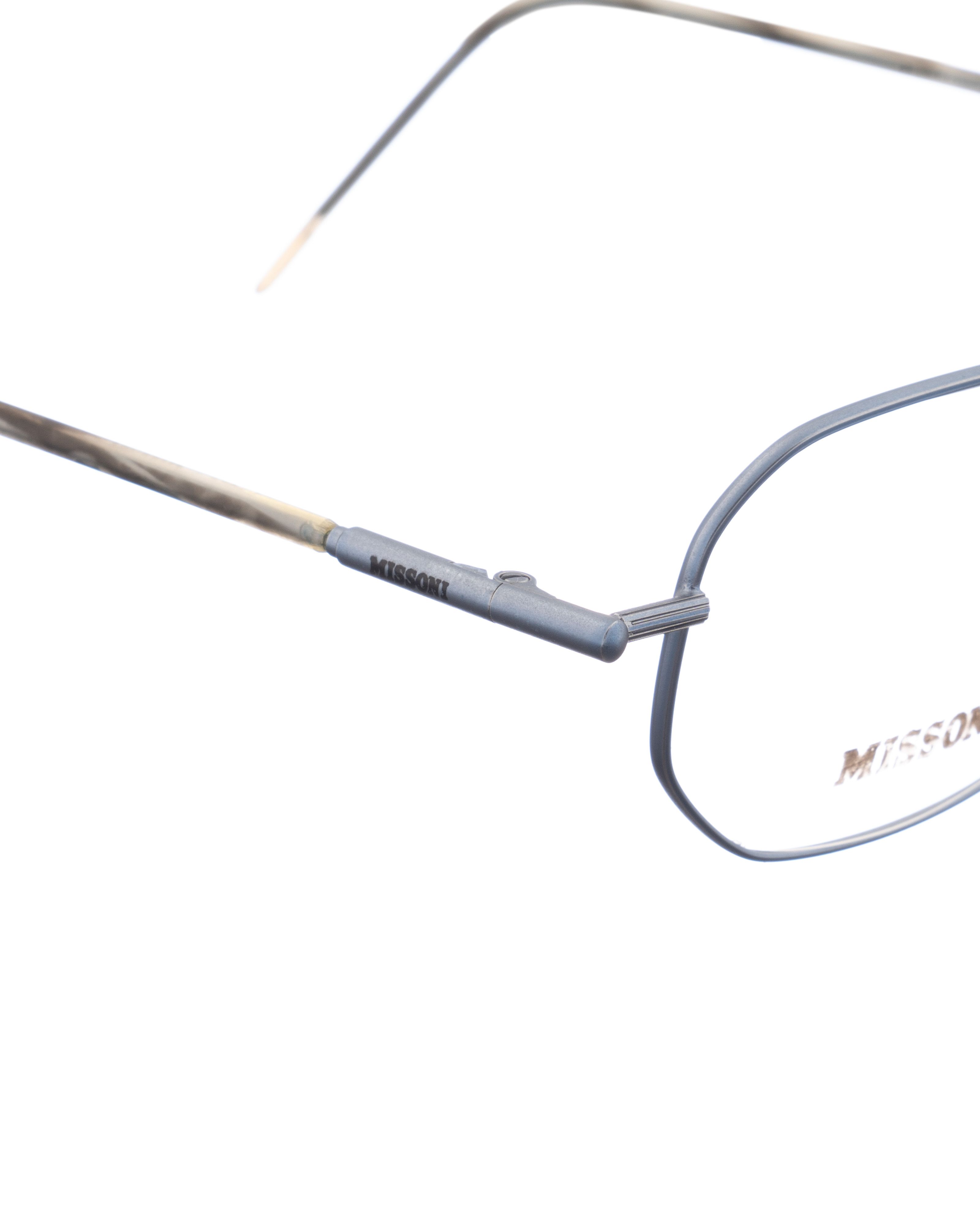 Missoni Missoni 00s Vintage Matte Silver and Blue Glasses Size ONE SIZE - 1 Thumbnail