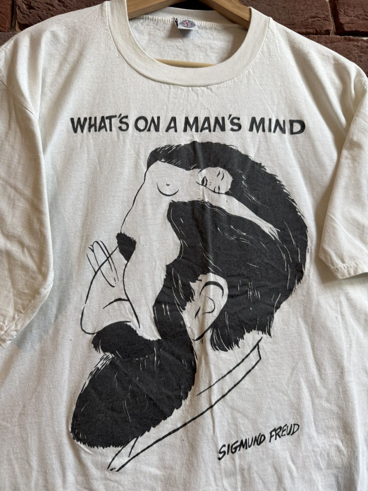 Band Tees × Vintage Vintage 90s Simgund Freud Pop Art Tee Rare Hype L White 90s Size US L / EU 52-54 / 3 - 2 Thumbnail