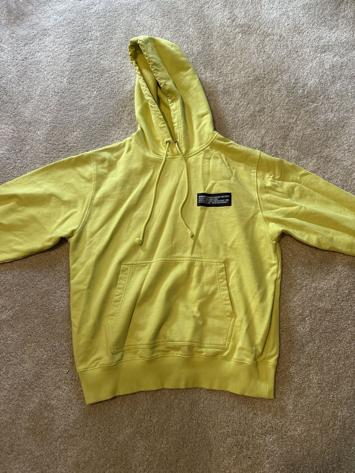 Helmut Lang Helmut Lang Neon green / yellow Box Logo Hoodie Size US L / EU 52-54 / 3 - 1 Thumbnail