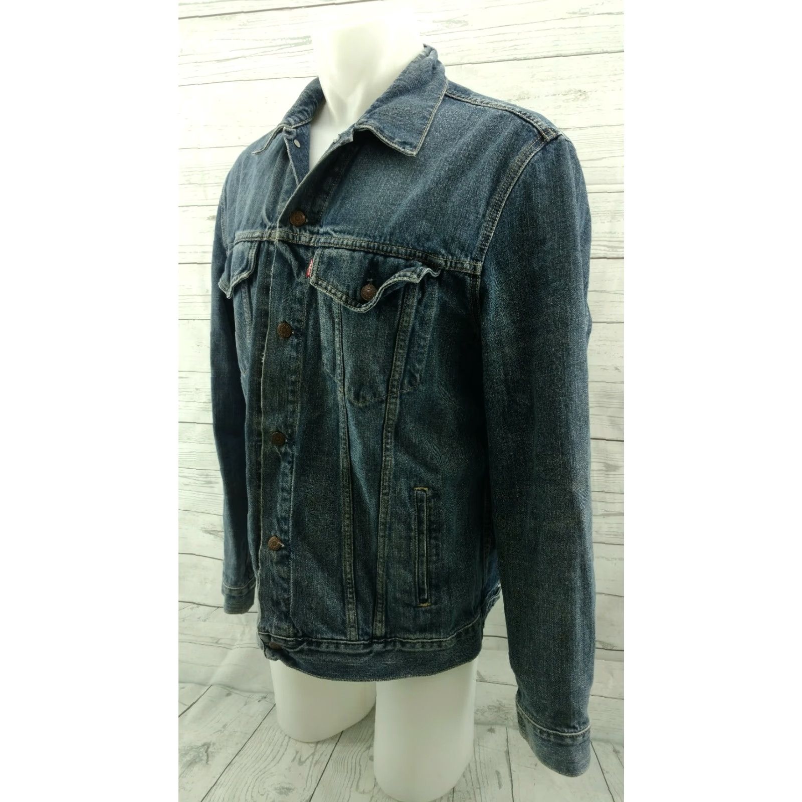 Levi's Levis Strauss Jacket Men’s XL Blue Red Tab Jean Jacket Shirt/Jacket Mens Blue Size US 36 / EU 52 - 3 Thumbnail