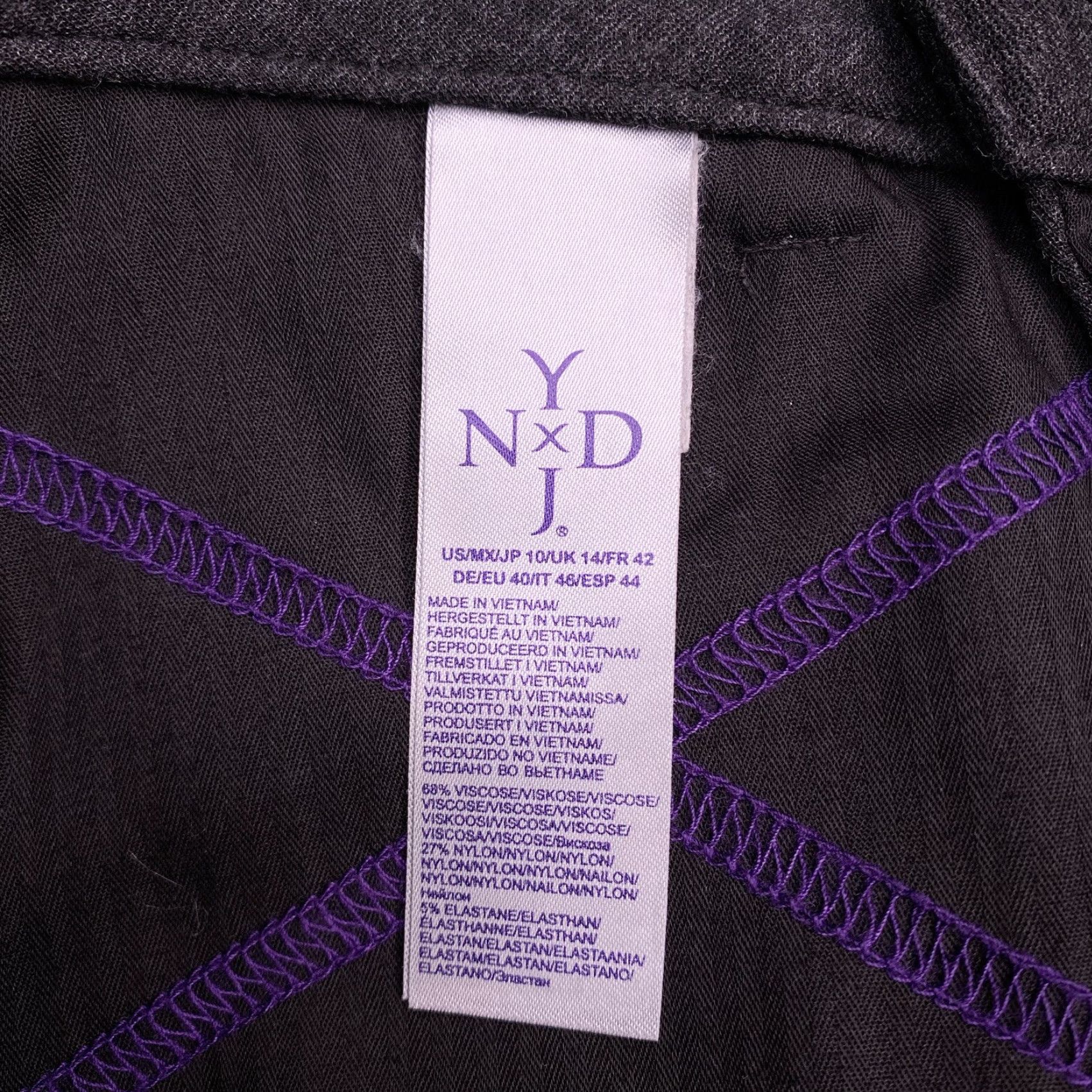 NYDJ NYDJ Ankle Pants 10 Charcoal Stretch Ponte Zip Pockets Size 32" / US 10 / IT 46 - 5 Thumbnail