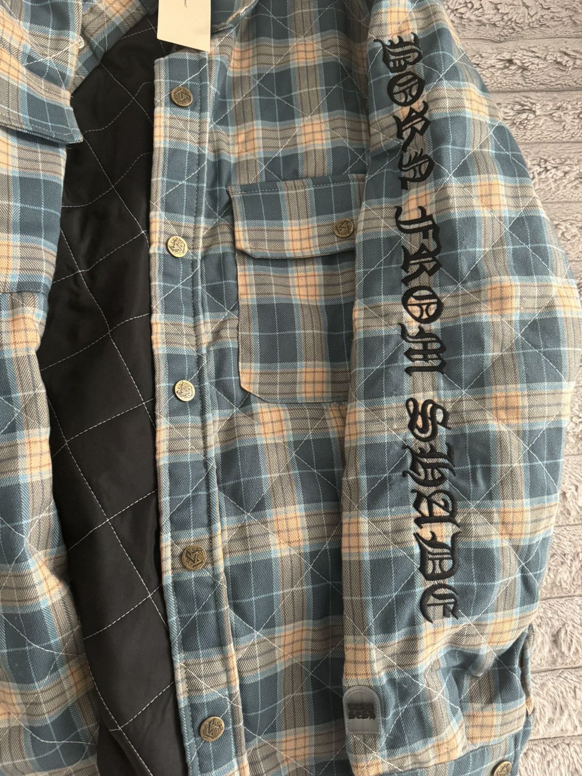 TeamSESH TeamSESH BONES BORNFROMSHADE QUILTED FLANNEL jacket blue Size US S / EU 44-46 / 1 - 13 Thumbnail