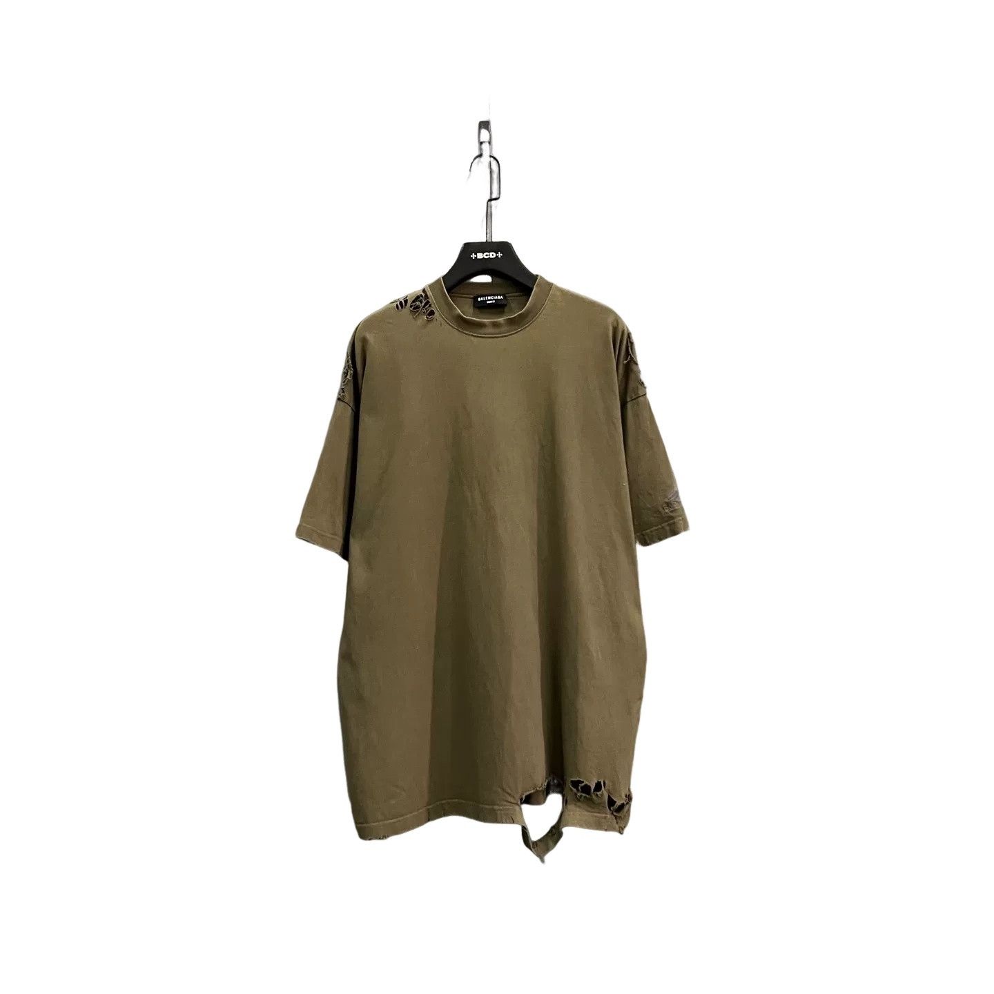 Balenciaga Balenciaga Distressed Short Sleeve T-Shirt Size 3 Size US L / EU 52-54 / 3 - 1 Thumbnail