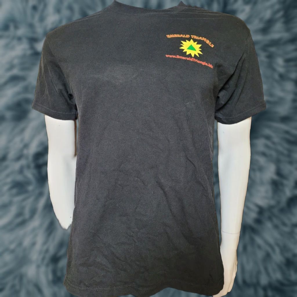 Port & Company VTG Emerald Triangle Killer Tea T Shirt Medium Worm Guano Weed Port & Company 100% Cotton Crew Neck Short Sleeve Black Mens Graphic Tee Size US M / EU 48-50 / 2 - 1 Thumbnail