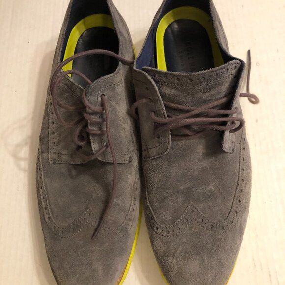 Cole Haan COLE HAAN MEN'S GRAY LEATHER CASUAL SHOES SIZE: 11W Size US 11 / EU 44 - 2 Thumbnail