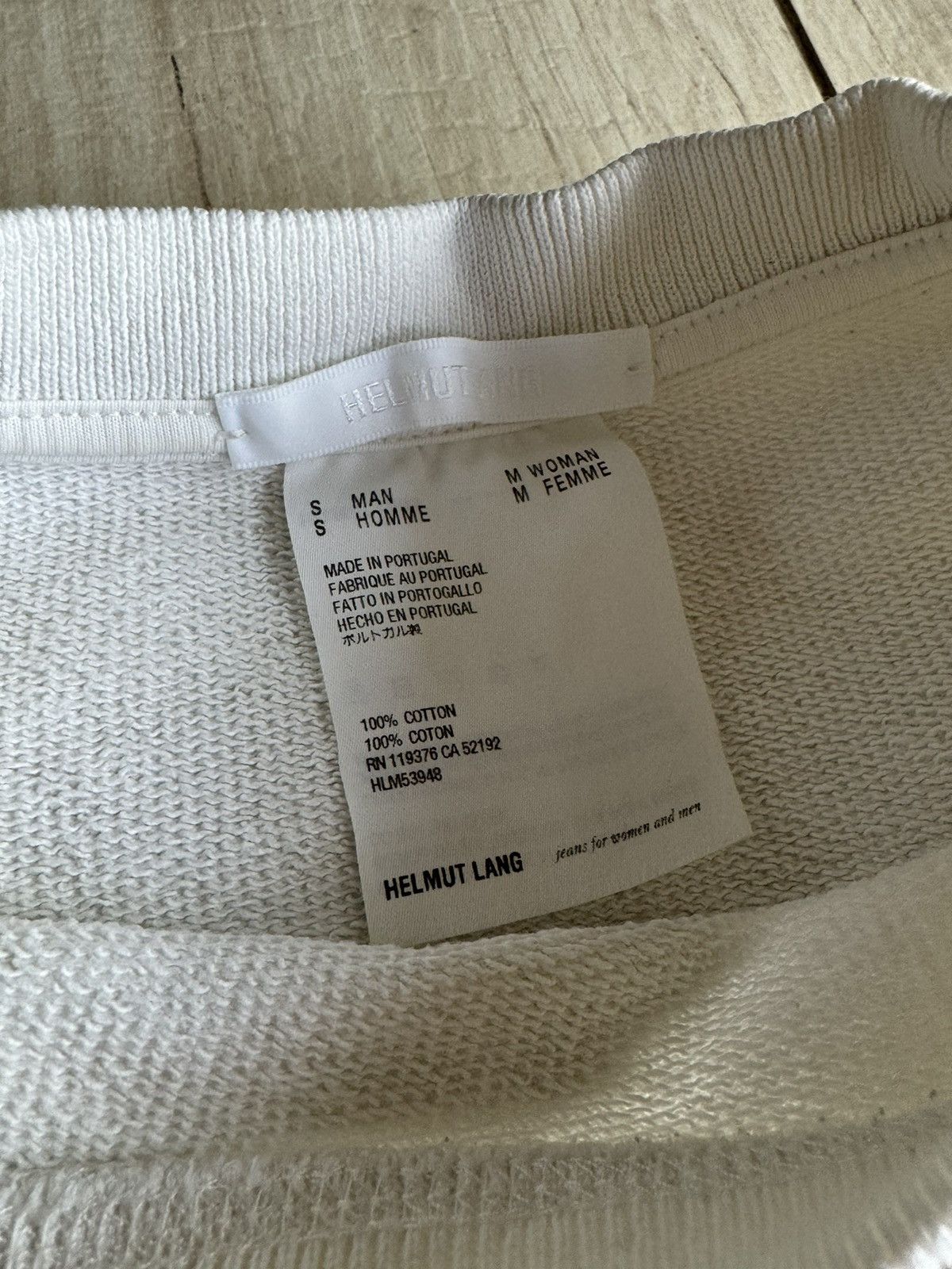 Helmut Lang × Saintwoods Helmut Lang X Saintwoods Taxi Logo White Sweatshirt Size US S / EU 44-46 / 1 - 8 Thumbnail