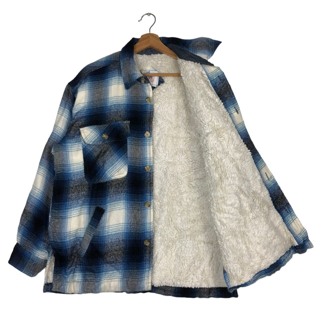 Flannel 🔥VINTAGE FLANNEL SHIRT JACKET SHEARLING LUCUPE ISSEY MIYAKE Size US M / EU 48-50 / 2 - 11 Thumbnail