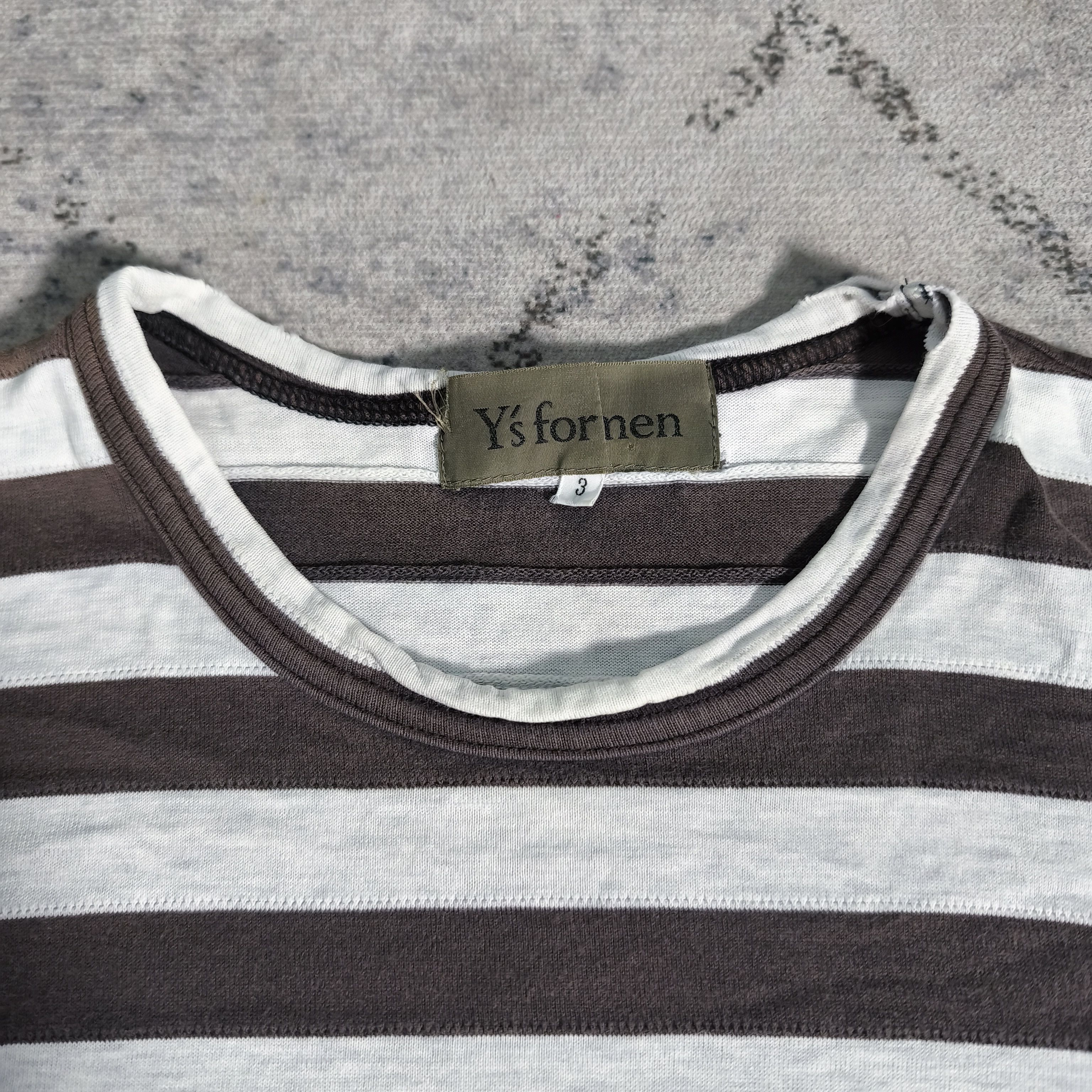 Y's for Men × Yohji Yamamoto Vintage Y's for men Yohji Yamamoto striped stitching Tshirt Size US L / EU 52-54 / 3 - 2 Thumbnail
