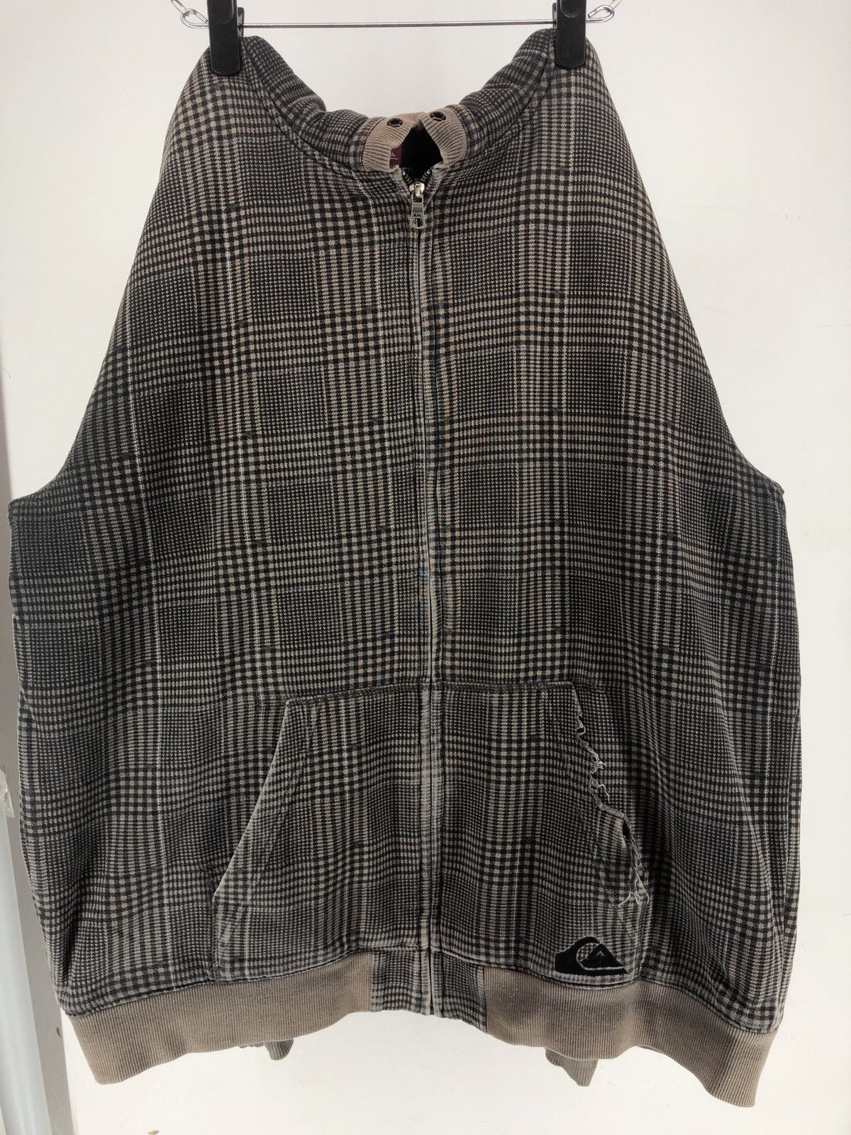 Quiksilver × Vintage Vintage Distressed Checkered Quiksilver Hoodie Size US XXL / EU 58 / 5 - 2 Thumbnail