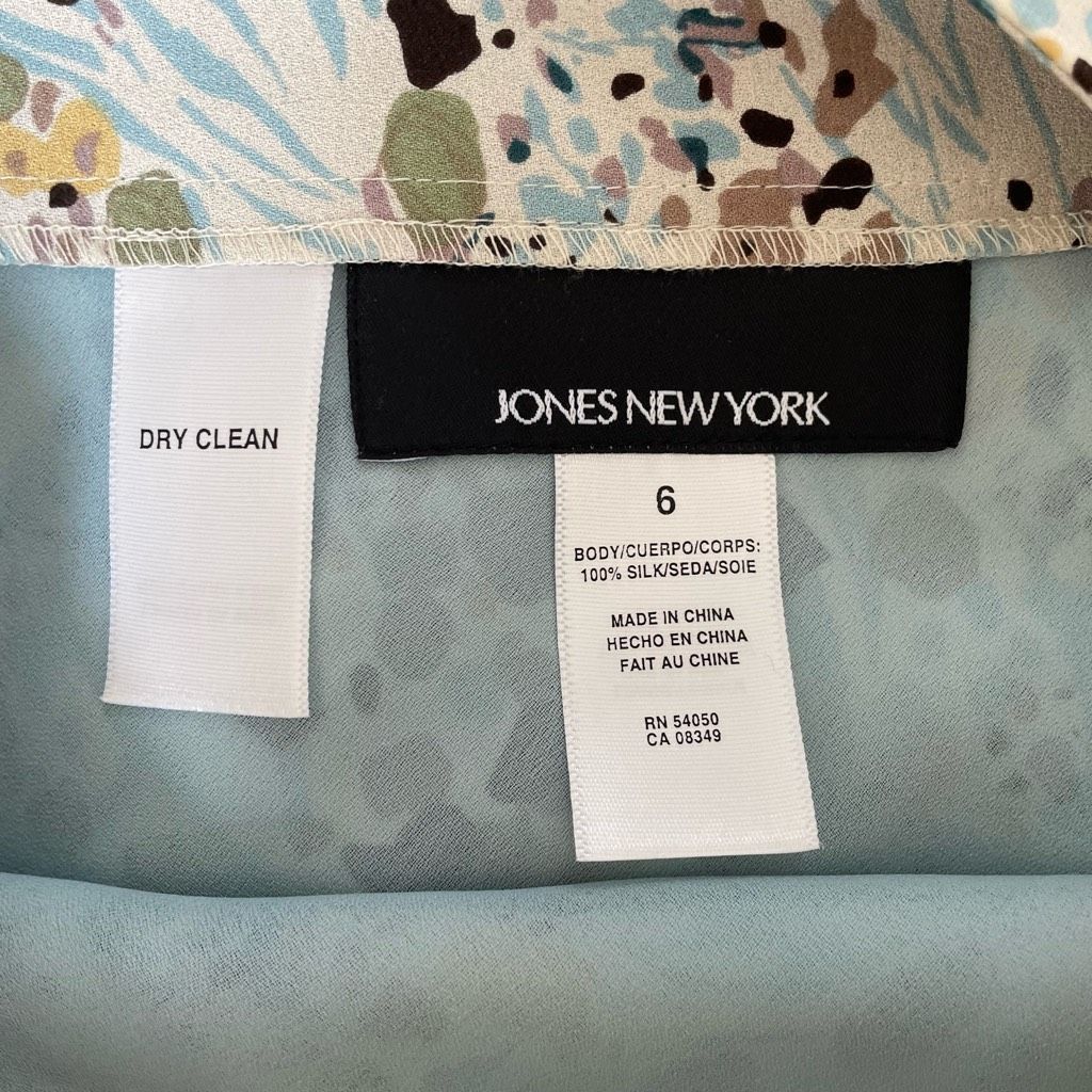 Jones New York Jones New York 100% Silk Voile Skirt Blouse Set 6 Size M / US 6-8 / IT 42-44 - 10 Thumbnail