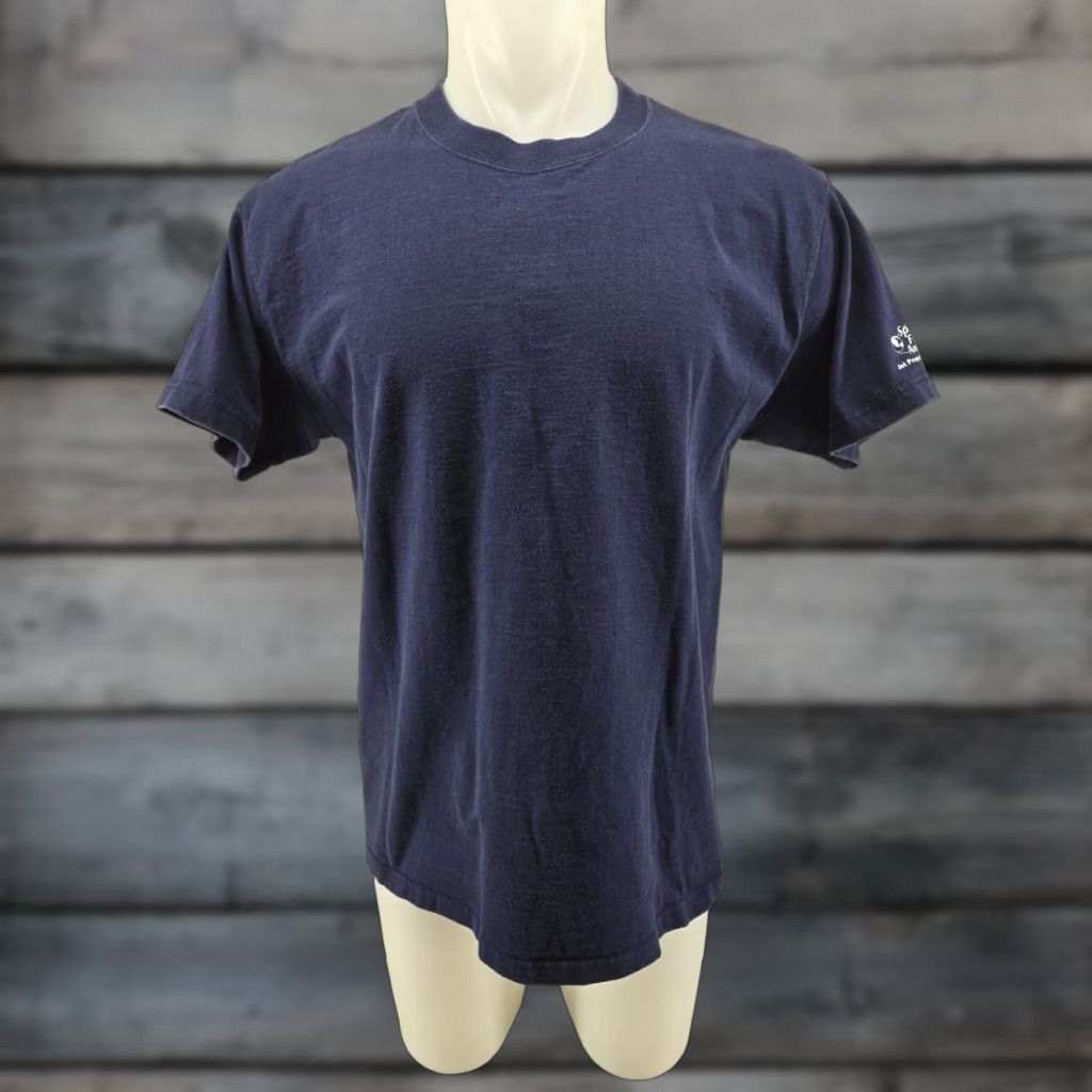 Fruit Of The Loom VINTAGE Space Flight Awareness T Shirt Mens Large Blue Nike Shirt Size US L / EU 52-54 / 3 - 1 Thumbnail