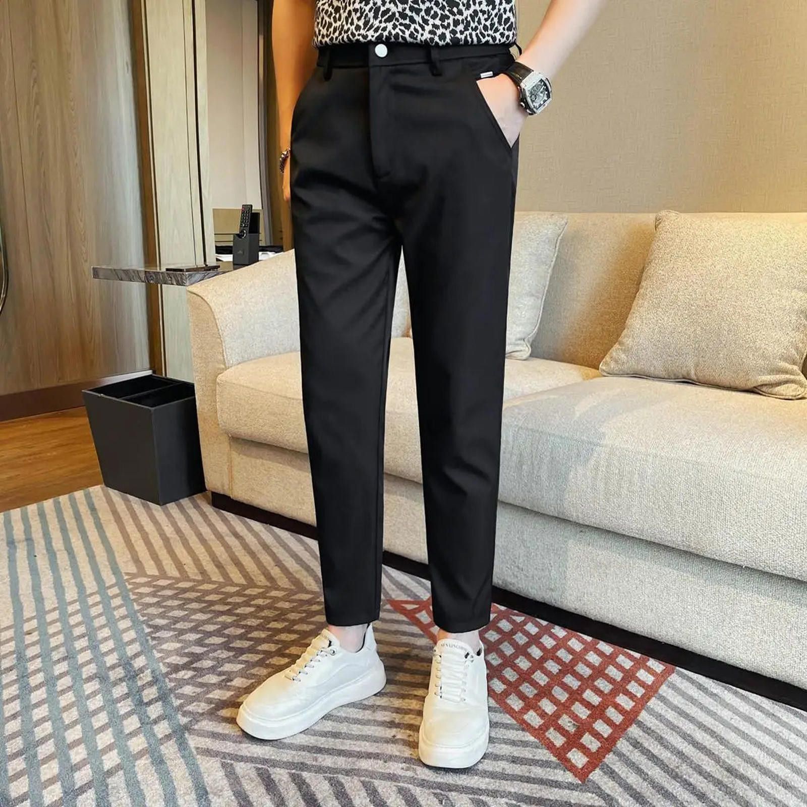 Vintage Ankle Length Slim Fit Trousers Size US 32 / EU 48 - 1 Thumbnail