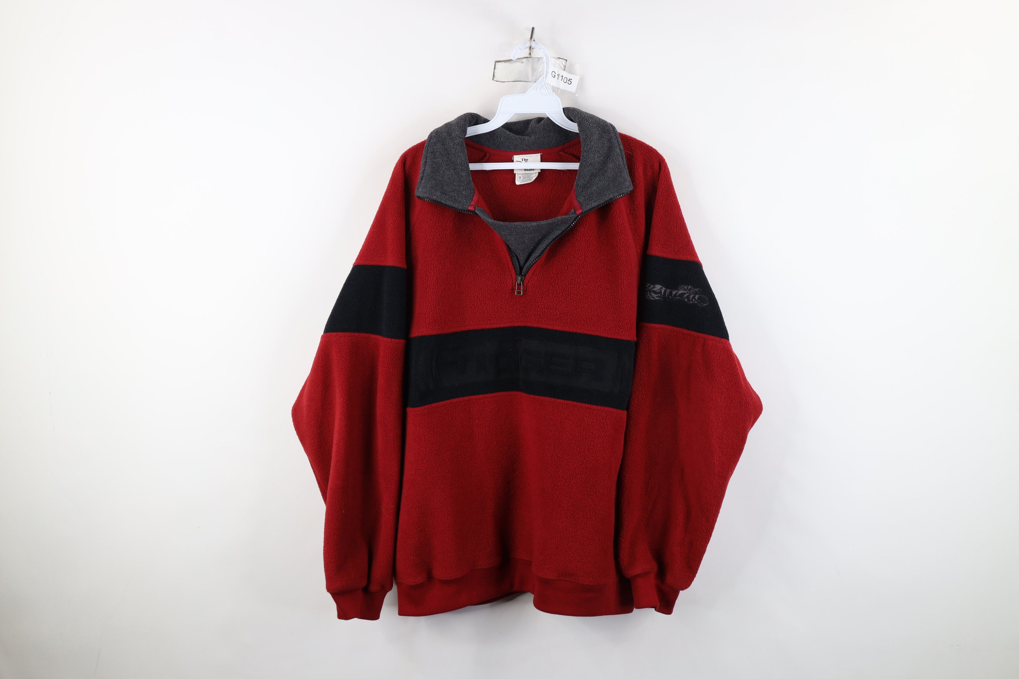 Disney Vintage 90s Disney Winnie the Pooh Tigger Half Zip Sweater Size US M / EU 48-50 / 2 - 1 Thumbnail