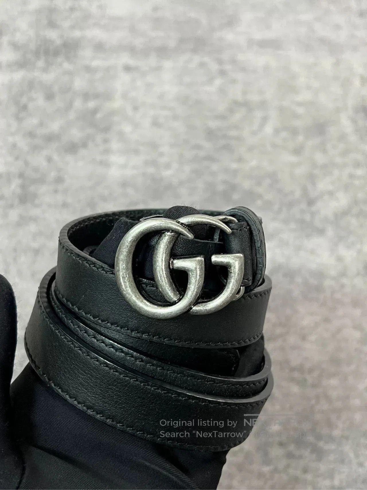 Gucci Gucci Narrow Leather Belt. Size ONE SIZE - 2 Thumbnail