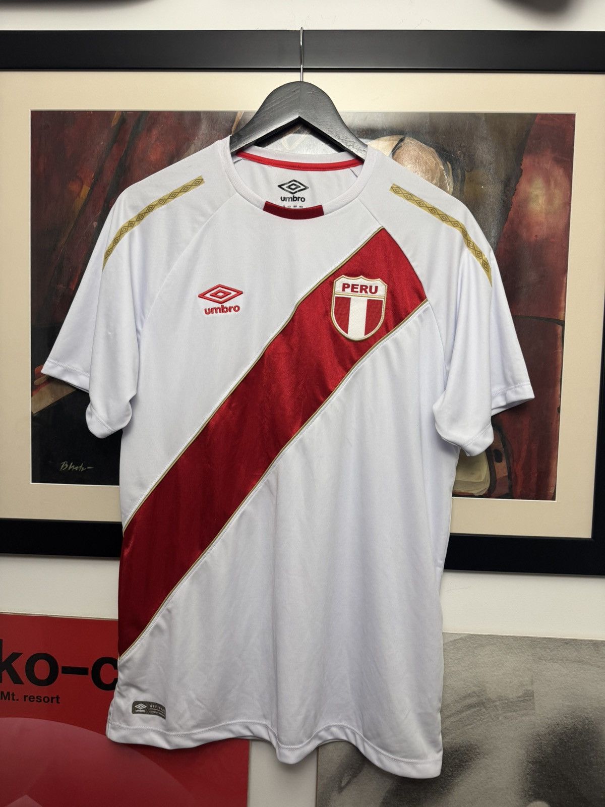 Umbro Umbro Peru Soccer Football Jersey T-shirt Fifa World Cup Size US L / EU 52-54 / 3 - 1 Thumbnail