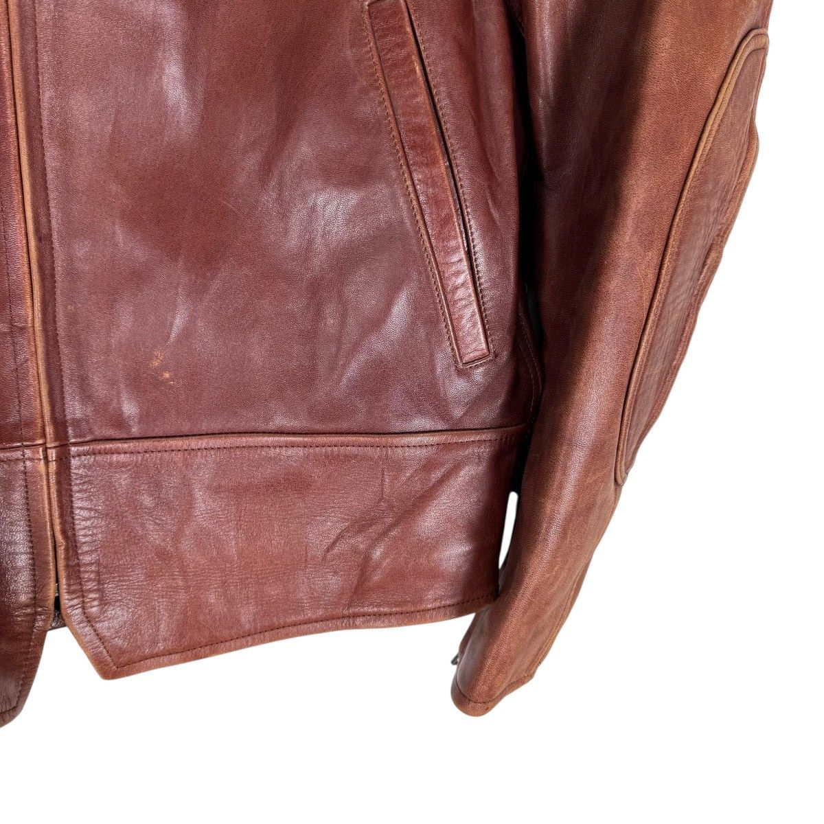 Genuine Leather ☀️HAROLD’S GEAR HORSEHIDE BIKERS LEATHER JACKET Size US L / EU 52-54 / 3 - 5 Thumbnail