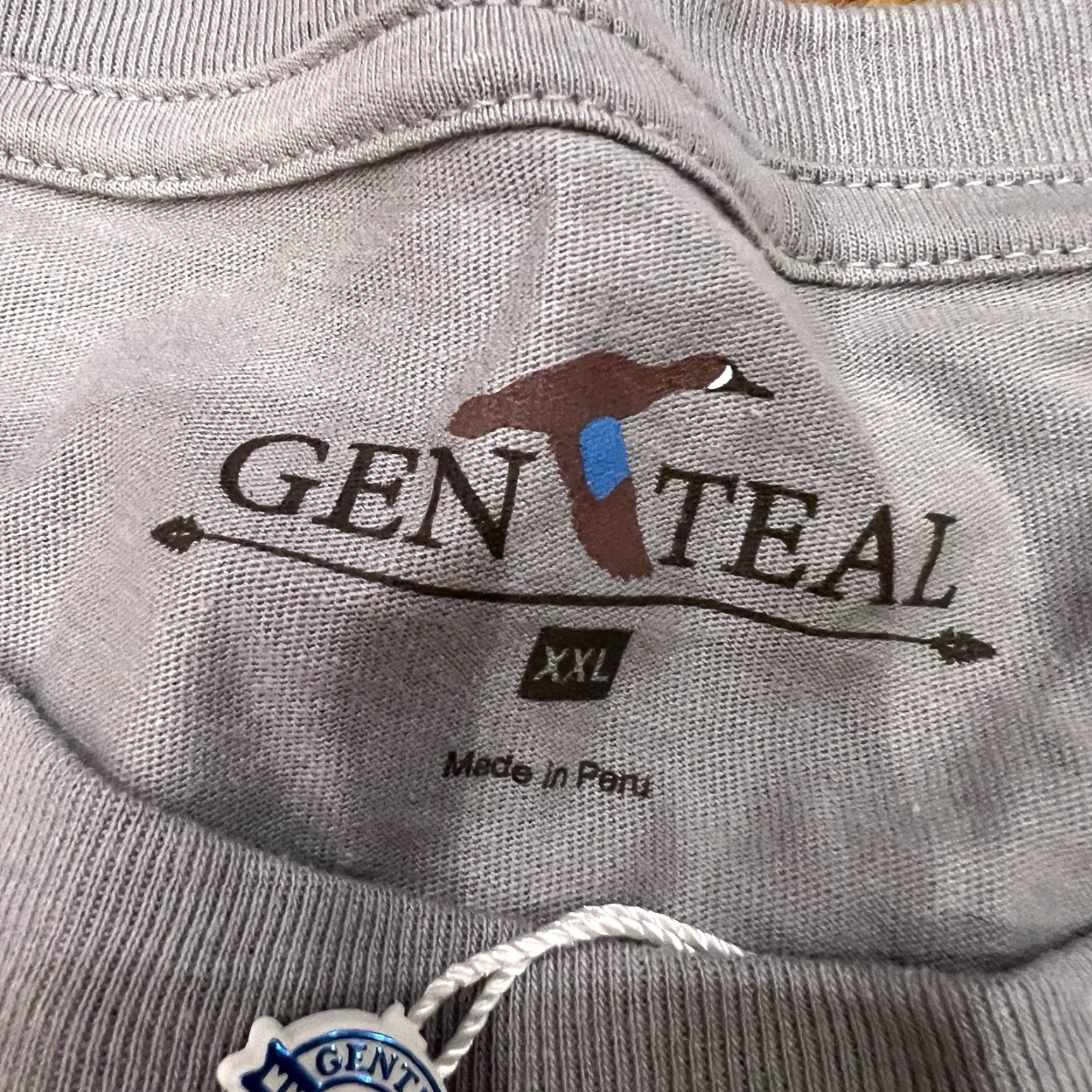 Vintage VINTAGE GenTeal Men's T-Shirt 2XL Casual Crew Neck Cotton Gray Activewear Outdoor Size US XXL / EU 58 / 5 - 2 Thumbnail