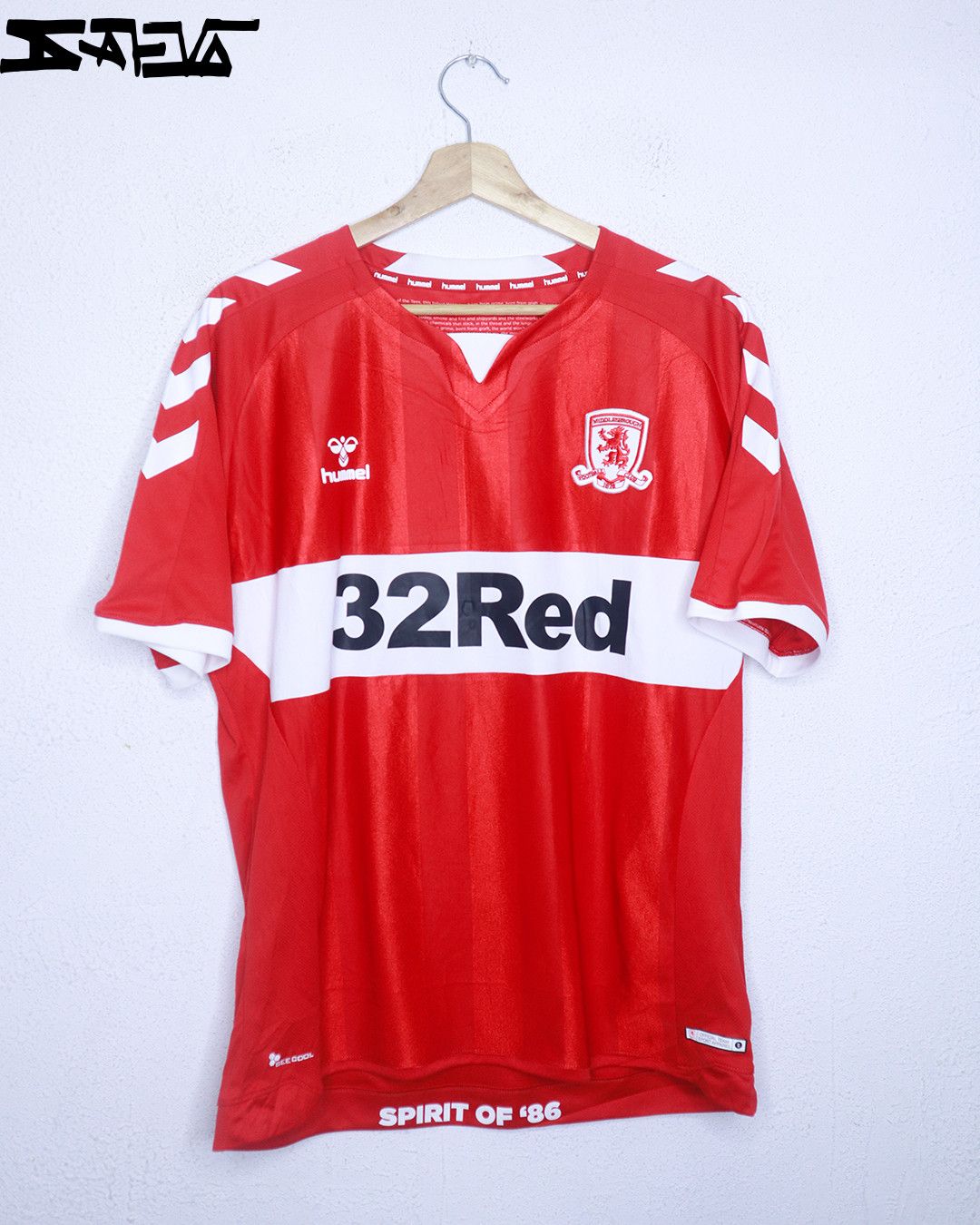 Hummel Middlesbrough 2018/2019 Home Jersey Size US L / EU 52-54 / 3 - 2 Thumbnail