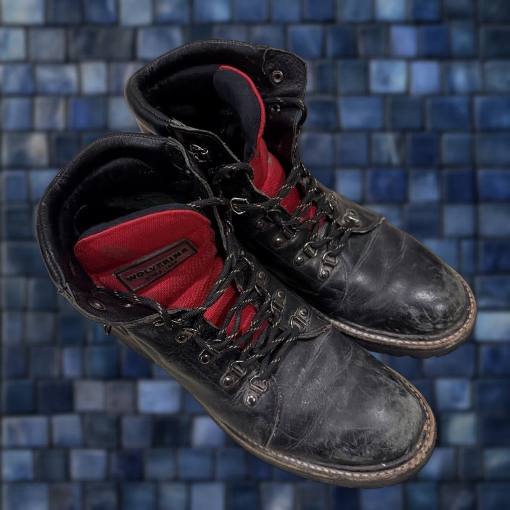 Vintage VINTAGE Wolverine Copeland Hiking Boots Genuine Leather Mens US 9 Black Size US 9 / EU 42 - 1 Thumbnail