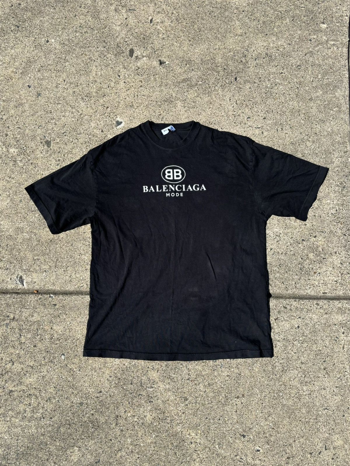 image of Balenciaga Mode Tee in Black, Men's (Size XS)