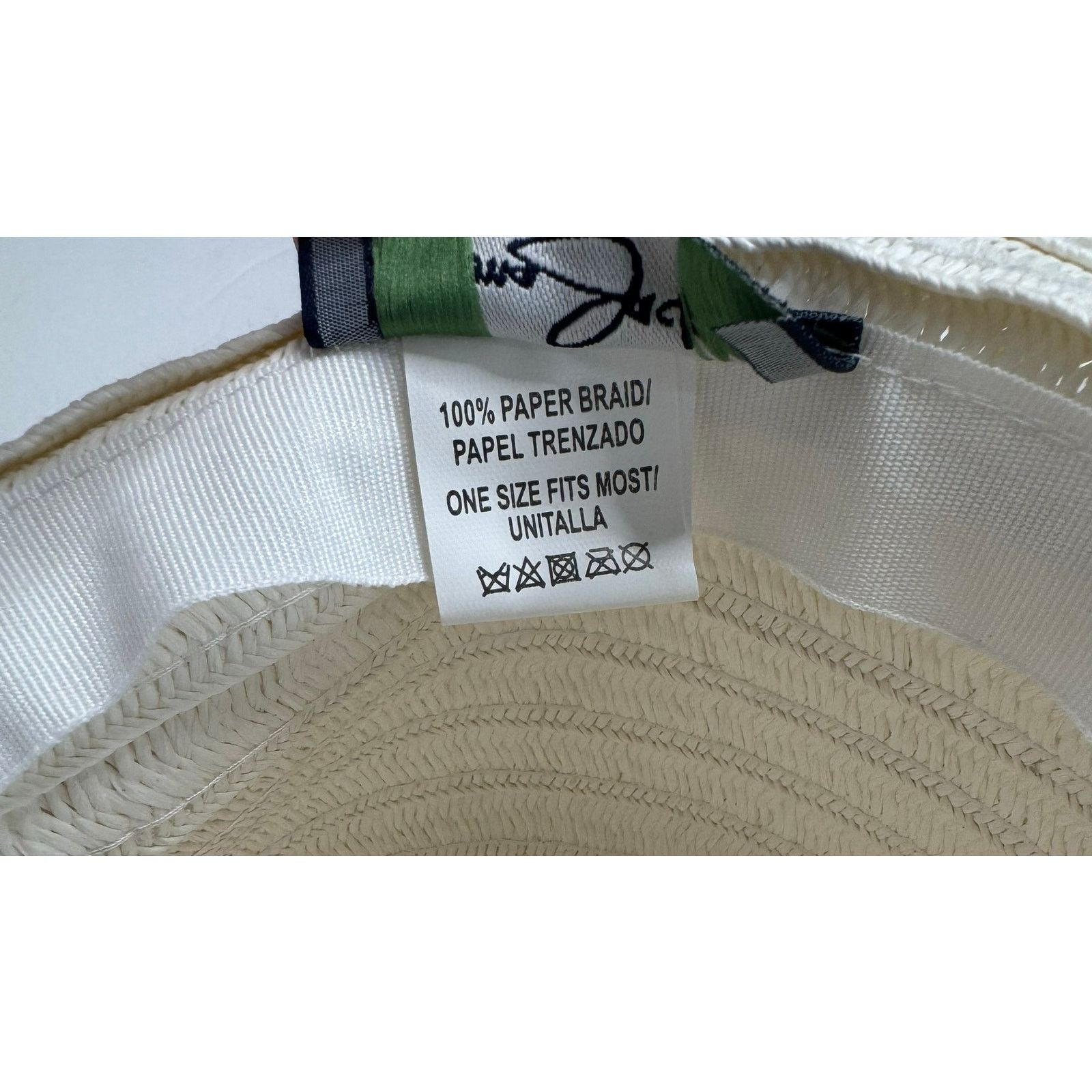 Panama Jack PANAMA JACK White Paper Braided Wide Brim Hat One Size Size ONE SIZE - 9 Thumbnail