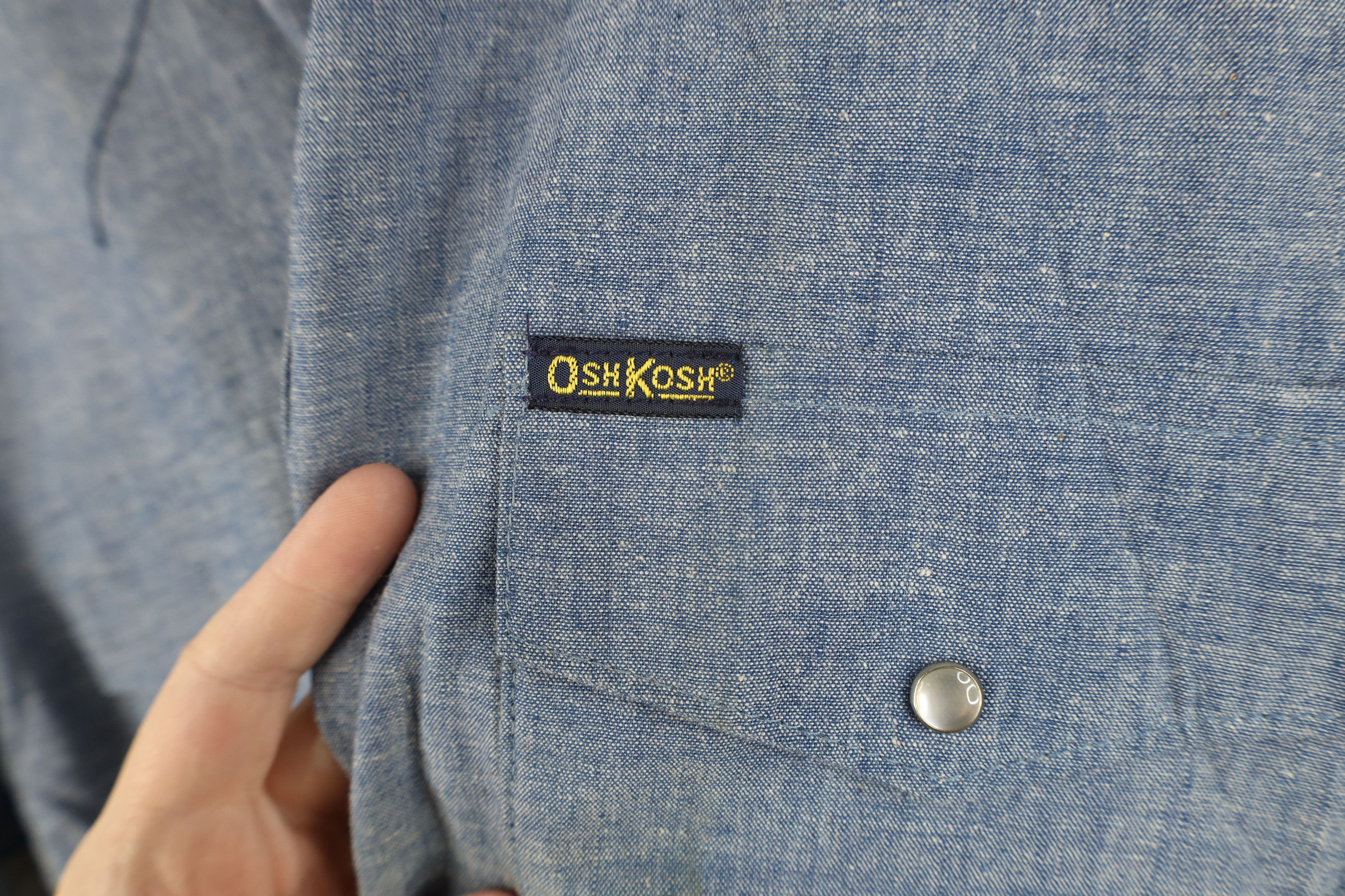 Vintage Deadstock Vintage 70s OshKosh B'Gosh Button Shirt USA Size US XL / EU 56 / 4 - 4 Thumbnail