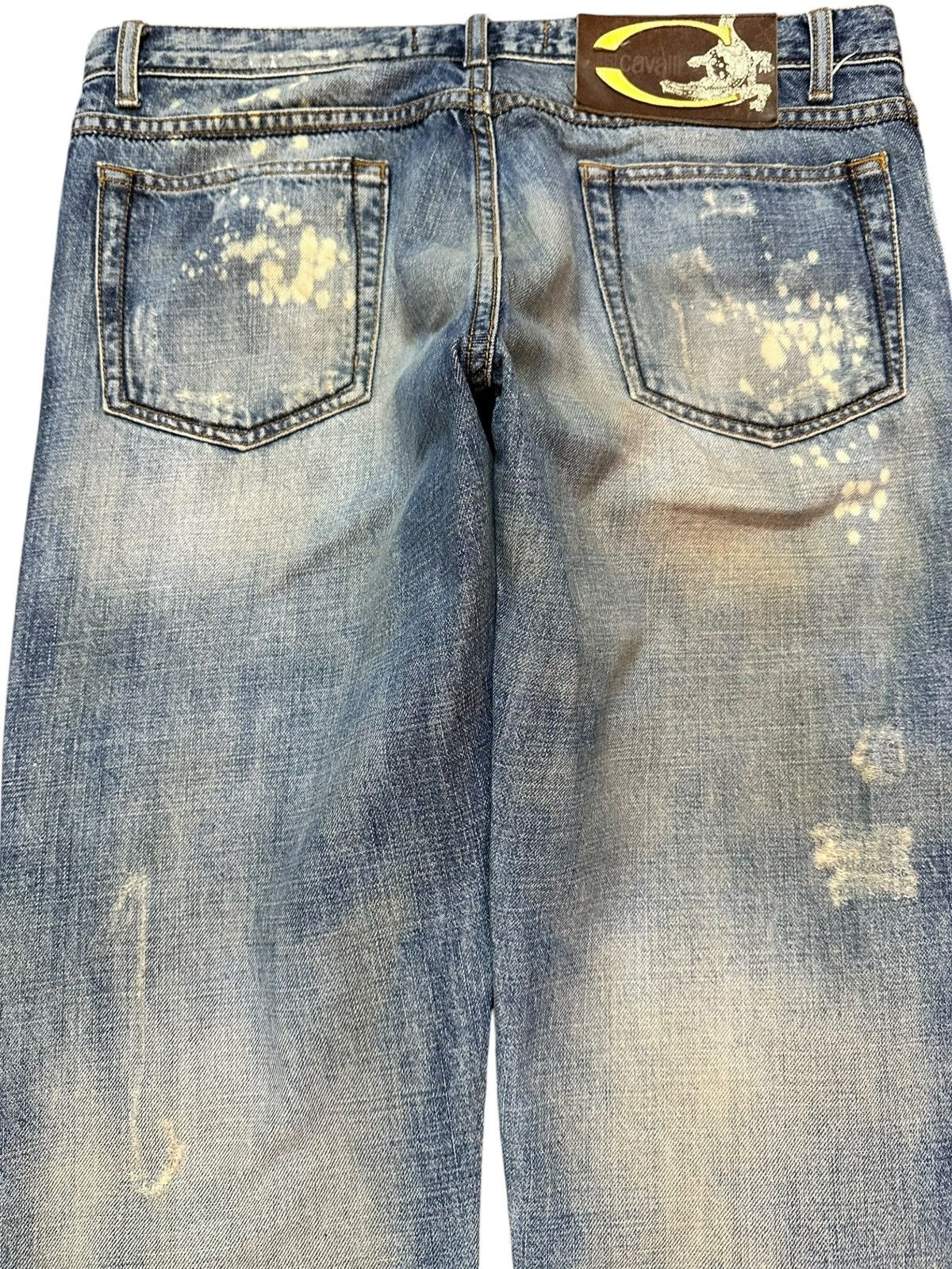 Just Cavalli Vintage Justcavalli Mudwash Ripped Distressed Denim Size US 34 / EU 50 - 6 Thumbnail