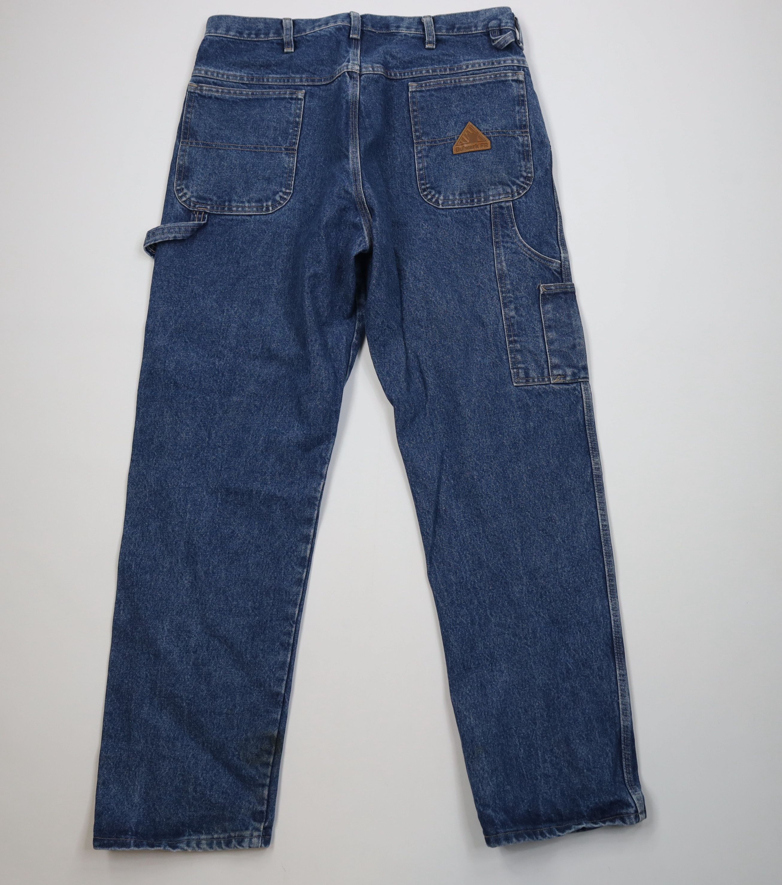 Vintage Bulwark FR Fire Flame Resistant Wide Leg Denim Jeans Size US 38 / EU 54 - 10 Thumbnail