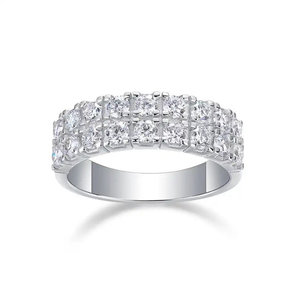 Sterling Silver S925 Moissanite Ring Size ONE SIZE - 2 Thumbnail