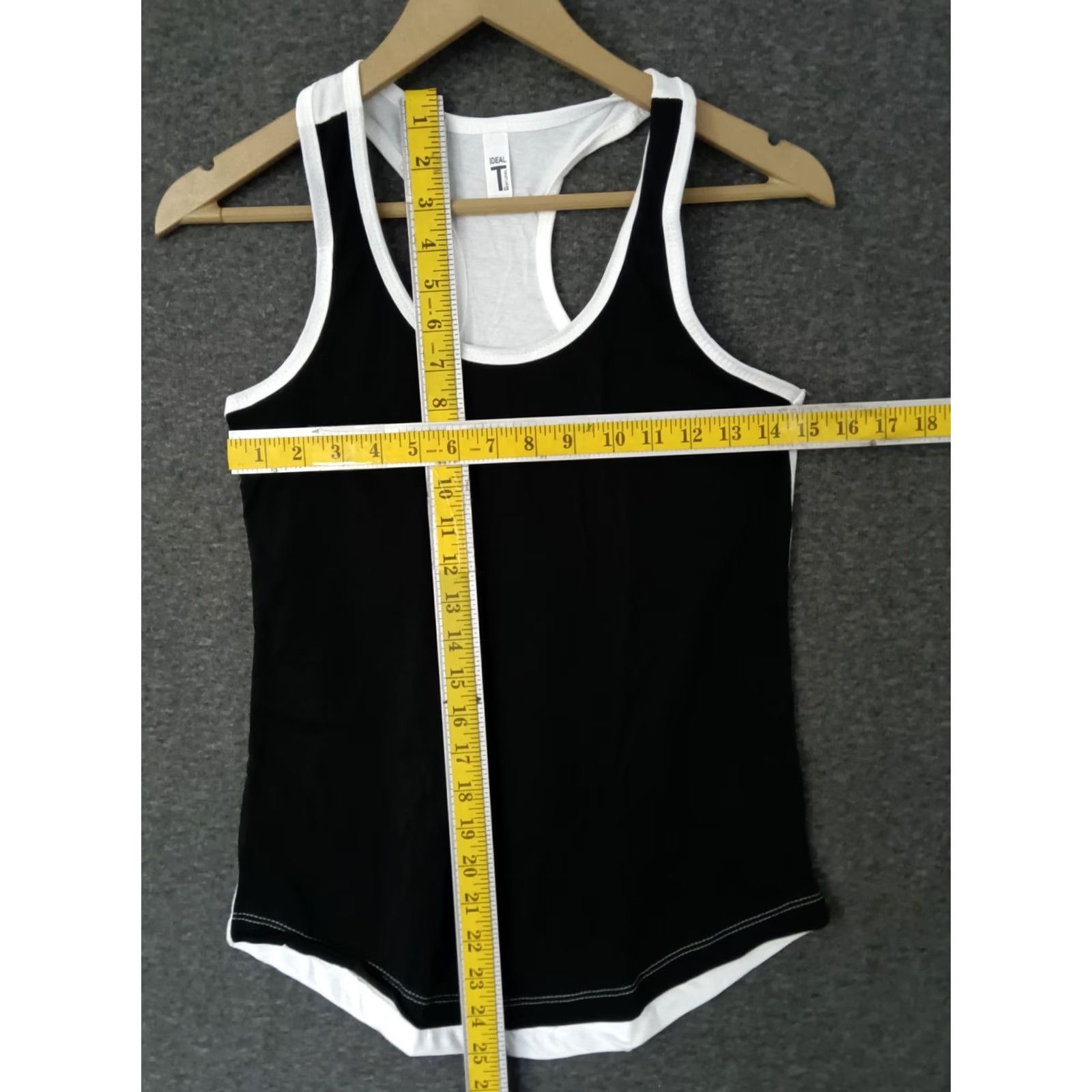 Next Level Next Level Ideal T Racerback Tank Top XS Black/White Women's Feminine Activewear Tank Top XS Size XS / US 0-2 / IT 36-38 - 5 Thumbnail