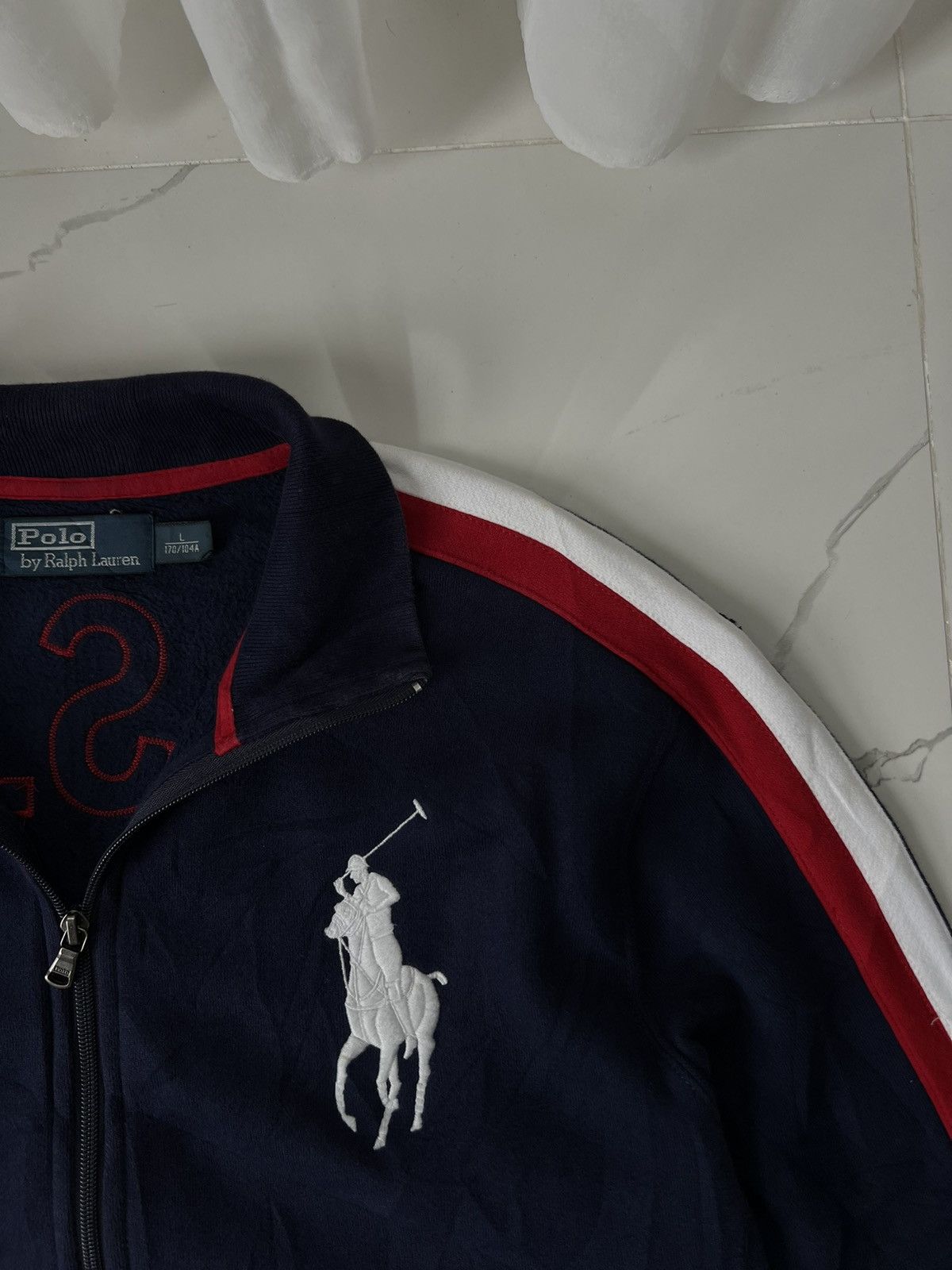 Polo Ralph Lauren 00’s POLO RALPH LAUREN USA TRACK AND FIELD ZIP SWEATSHIRT Size US L / EU 52-54 / 3 - 4 Thumbnail