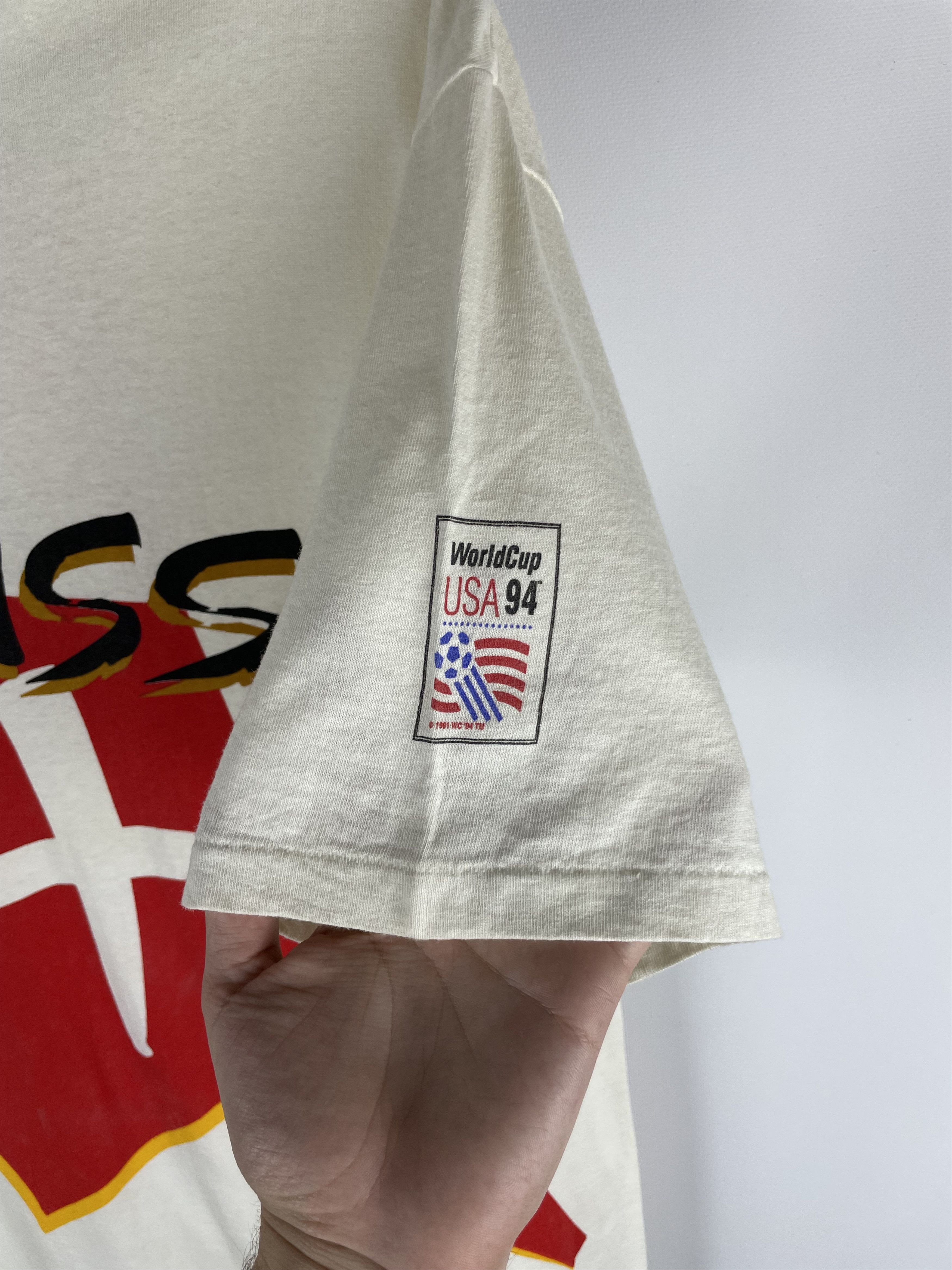 Vintage Vintage 1994 Suisse World Cup USA T Shirt Football Size US XL / EU 56 / 4 - 4 Thumbnail