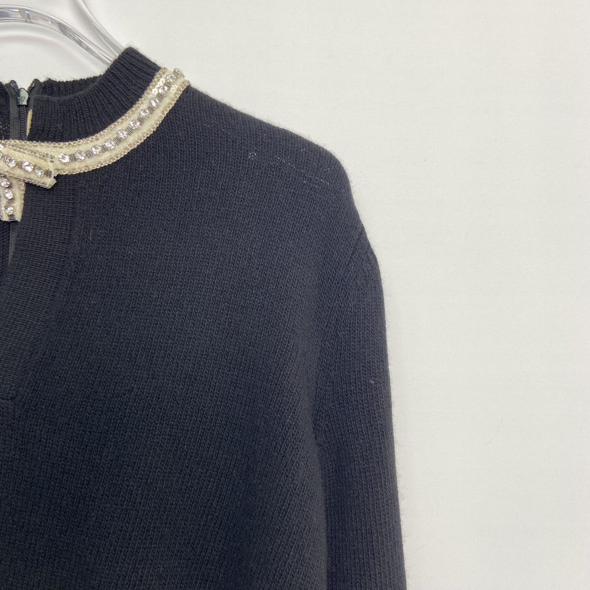 Valentino Valentino Collection Black Wool Knit Sweater K26WX Size S / US 4 / IT 40 - 4 Thumbnail
