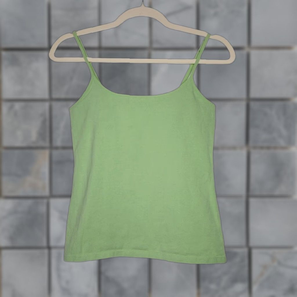 Victoria's Secret VINTAGE Victoria's Secret Green Tank Top Cami Shirt 00s Y2K Fairy Whimsy Womens S Stockman Size S / US 4 / IT 40 - 1 Thumbnail
