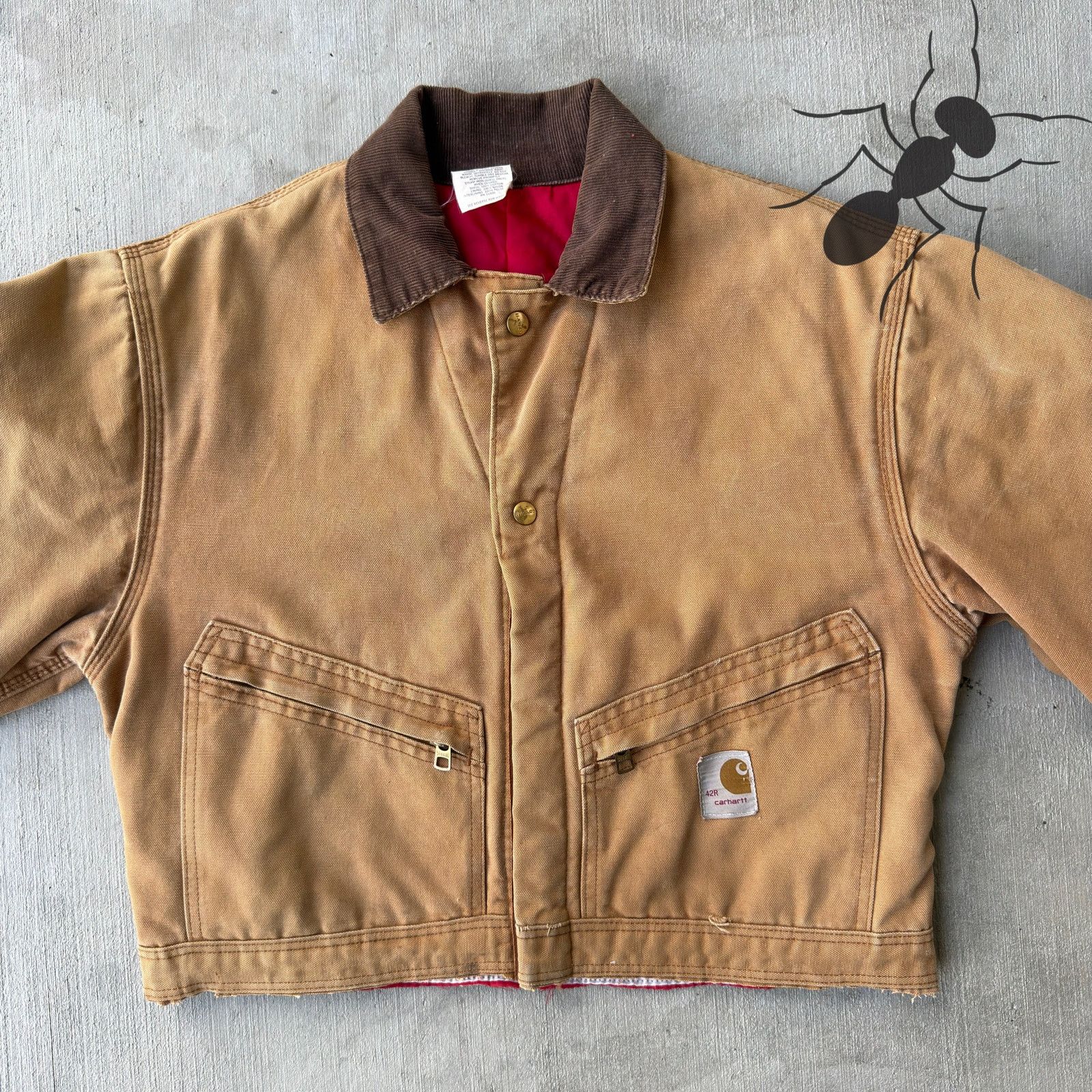 Carhartt × Vintage Carhartt brown cropped Detroit style work wear jacket Size US S / EU 44-46 / 1 - 3 Thumbnail