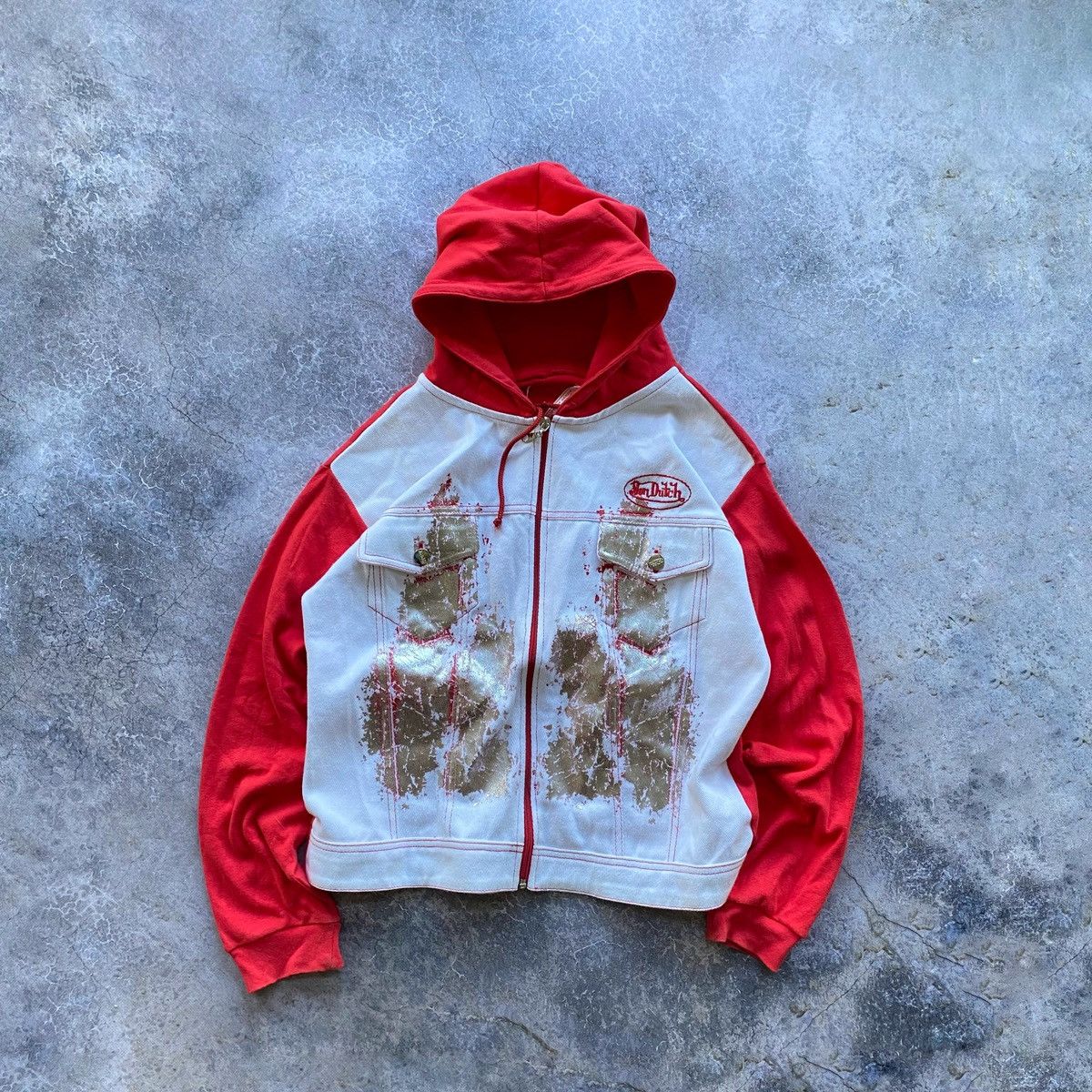 Vintage VINTAGE VON DUTCH ZIP HOODIE CREWNECK Y2K Grailed