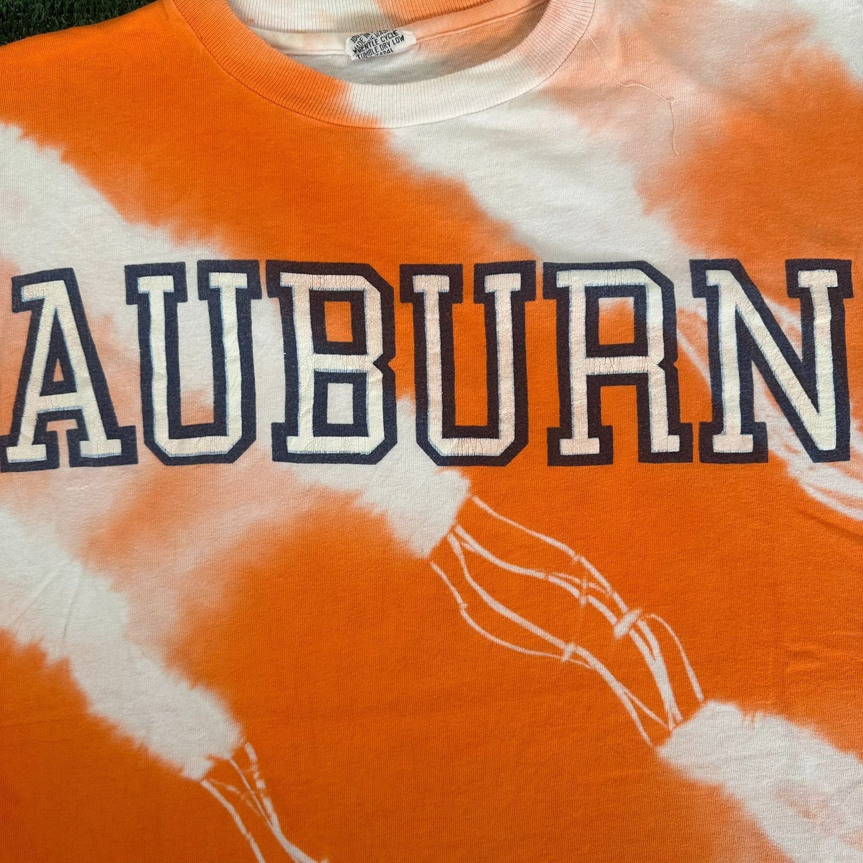 NCAA Vintage 90s Auburn University T-Shirt Single Stitch Tie Dye Size US L / EU 52-54 / 3 - 2 Thumbnail