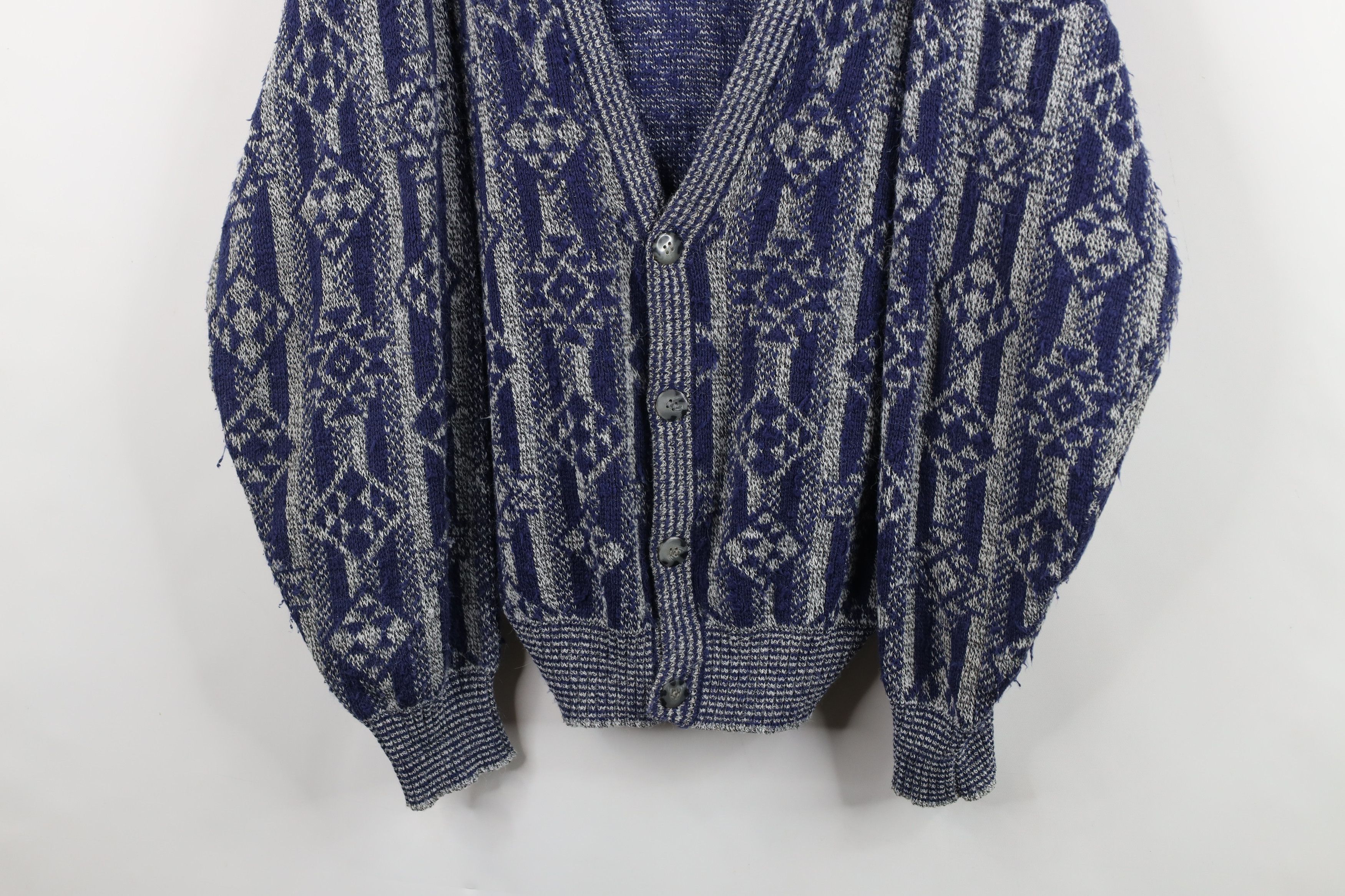 Vintage Vintage 90s Coogi Style Ed Bassmaster Knit Cardigan Sweater Size US M / EU 48-50 / 2 - 3 Thumbnail
