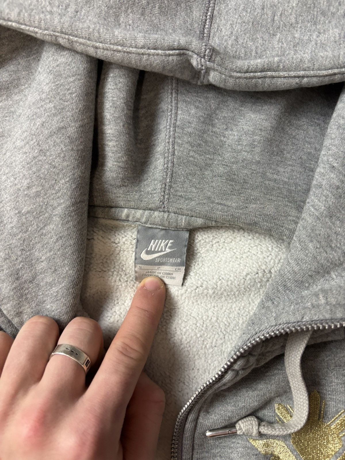 Nike × Vintage Vintage Streetwear Zip Hoodie Nike Boxi Logo Size US S / EU 44-46 / 1 - 5 Thumbnail