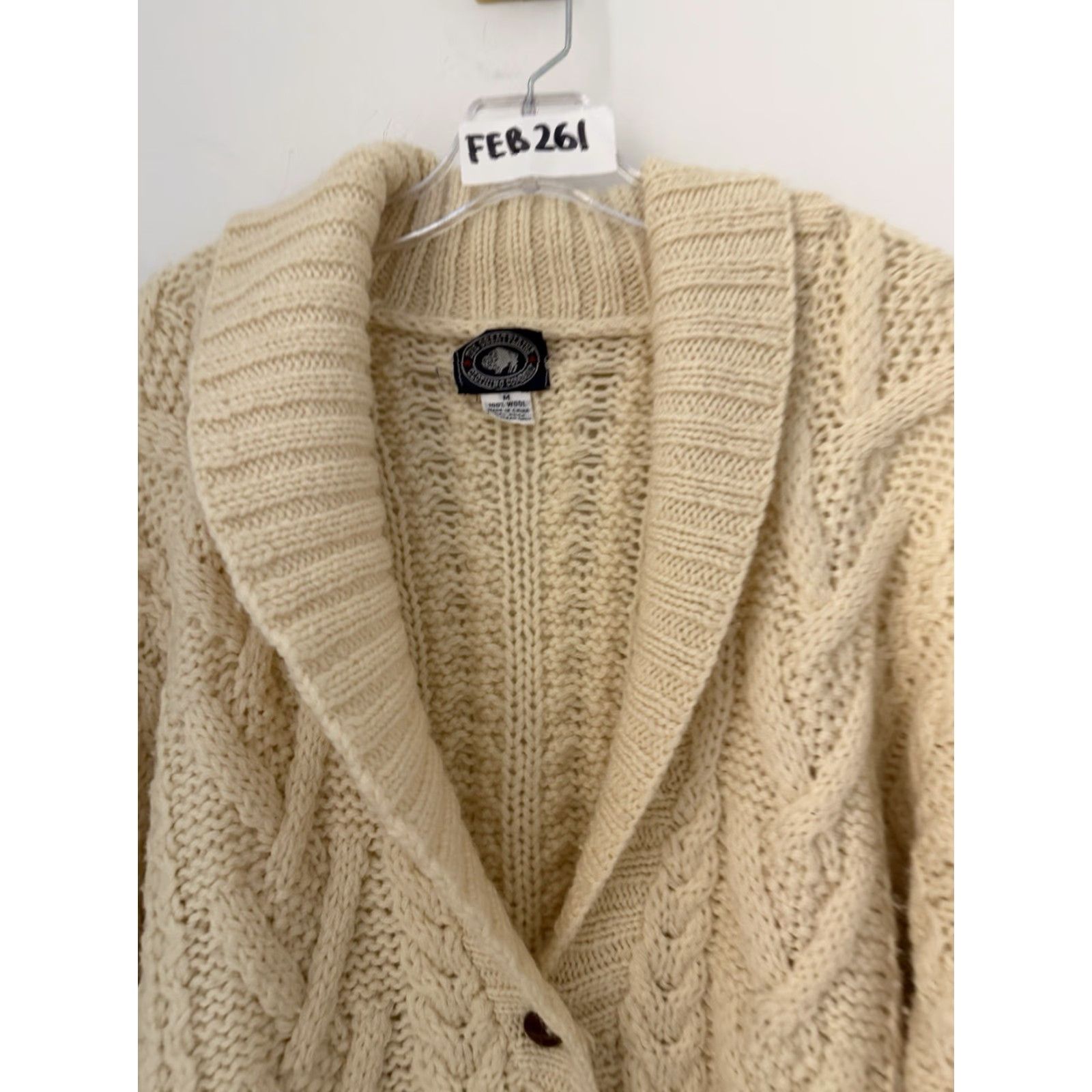 THE GREAT The Great Plain Cardigan Sweater Wool Ivory Pockets Button Down M Womens Size M / US 6-8 / IT 42-44 - 3 Thumbnail