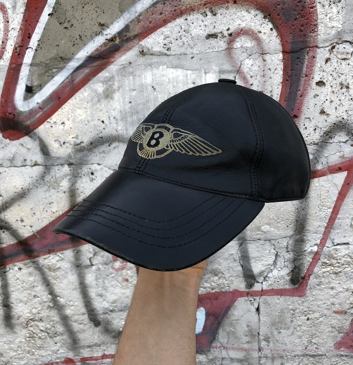 Bentley × Vintage Vintage Bentley Racing Leather Cap Size ONE SIZE - 3 Thumbnail