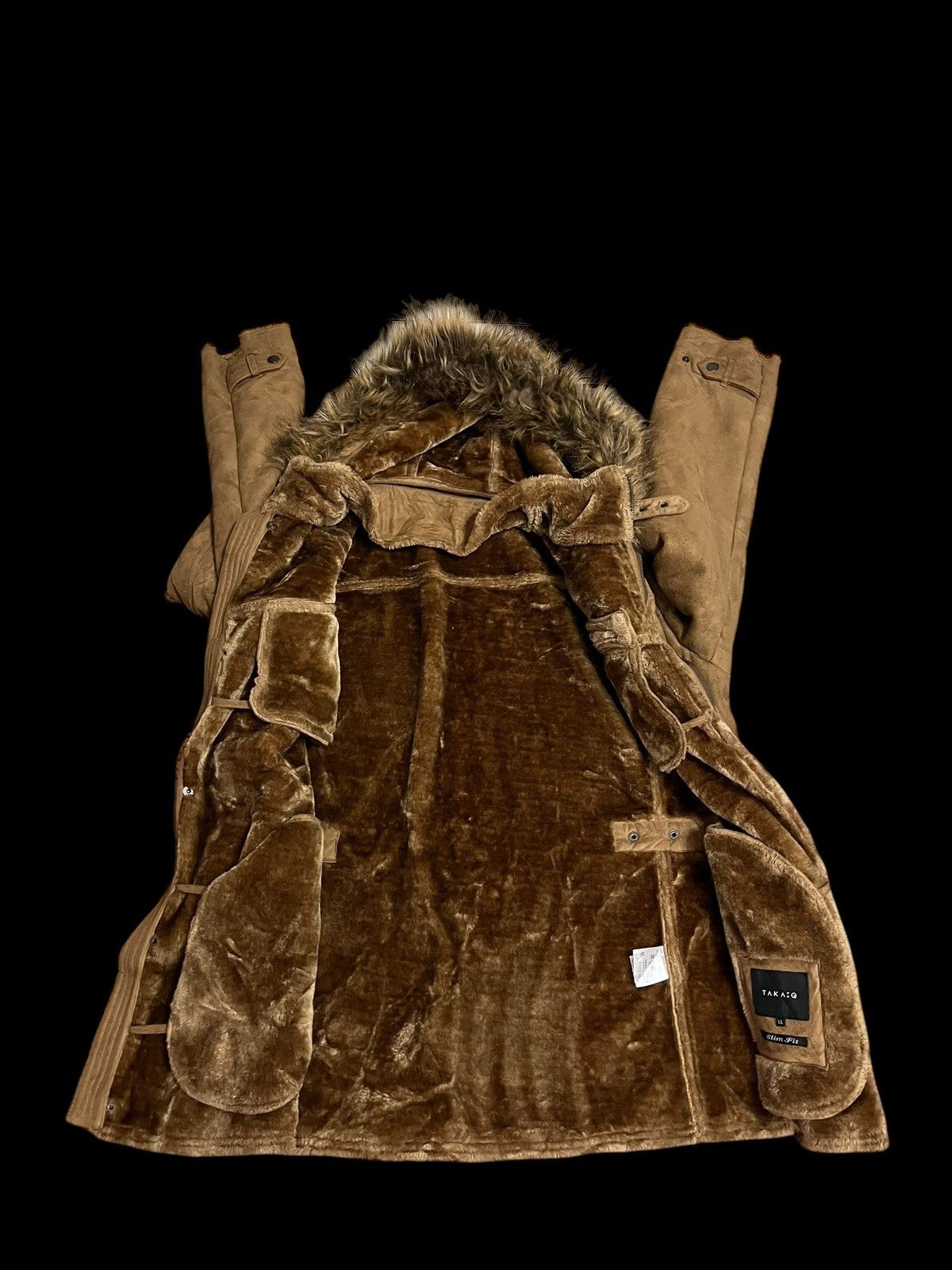 Hysteric Glamour × Japanese Brand Taka Q Brown Fur Hooded Jacket Size US L / EU 52-54 / 3 - 12 Thumbnail
