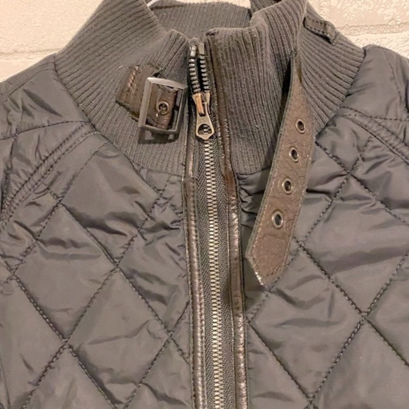 Schott Schott NYC Women’s XS Blk Quilted Nylon Leather Moto Jacket Size XS / US 0-2 / IT 36-38 - 7 Thumbnail