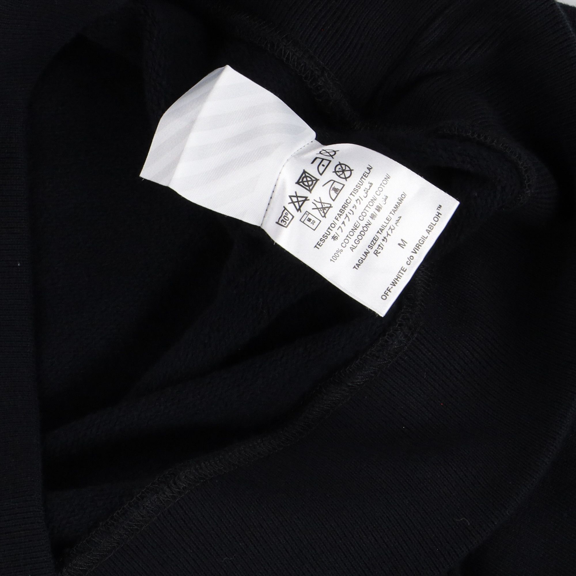 Off-White Black Wavy Line Logo Oversized Sweatshirt Size US M / EU 48-50 / 2 - 8 Thumbnail
