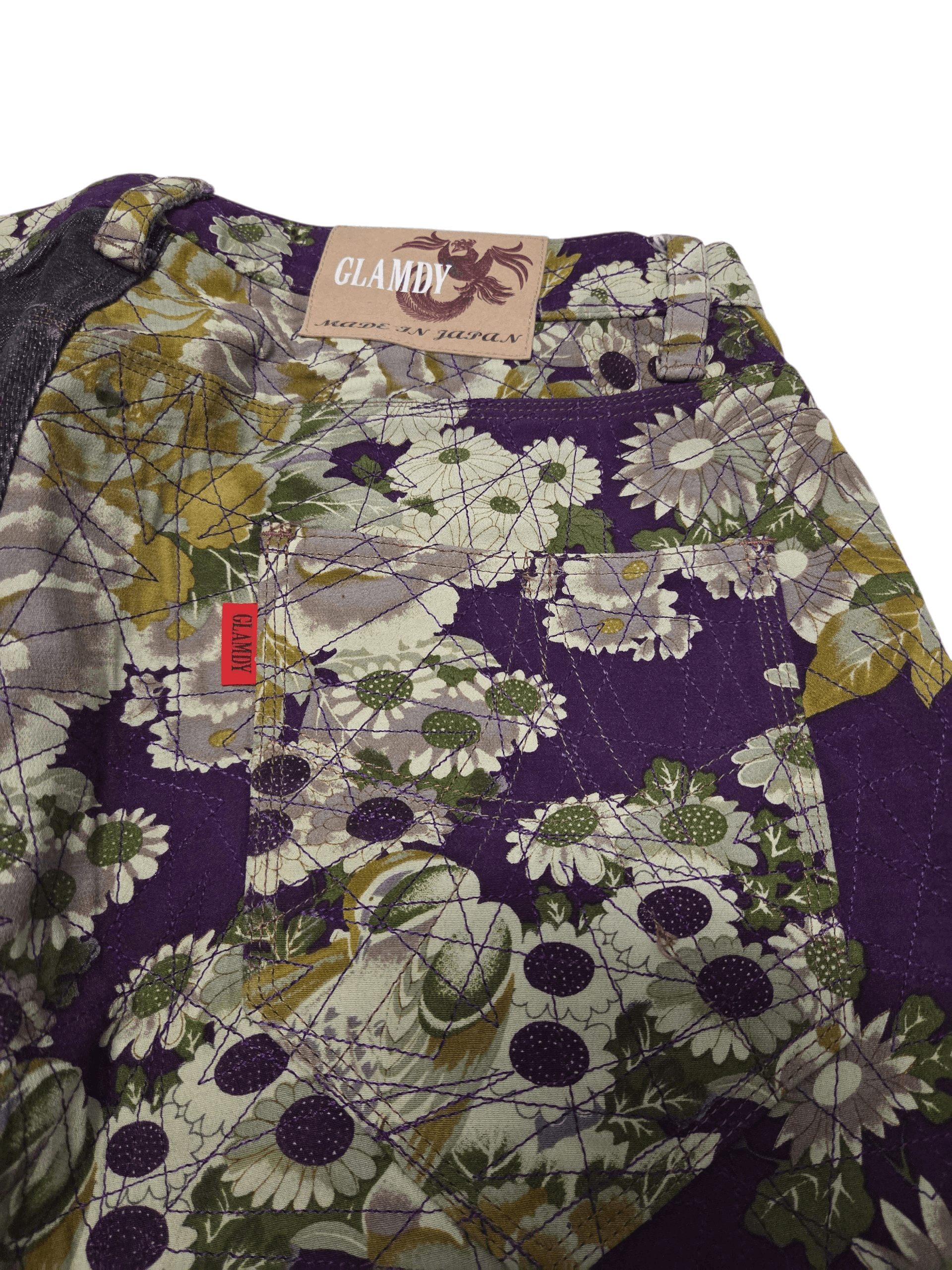 If Six Was Nine Rare 🔥 Japanese Brand Glamdy Flowers Sukajan Size US 32 / EU 48 - 3 Thumbnail