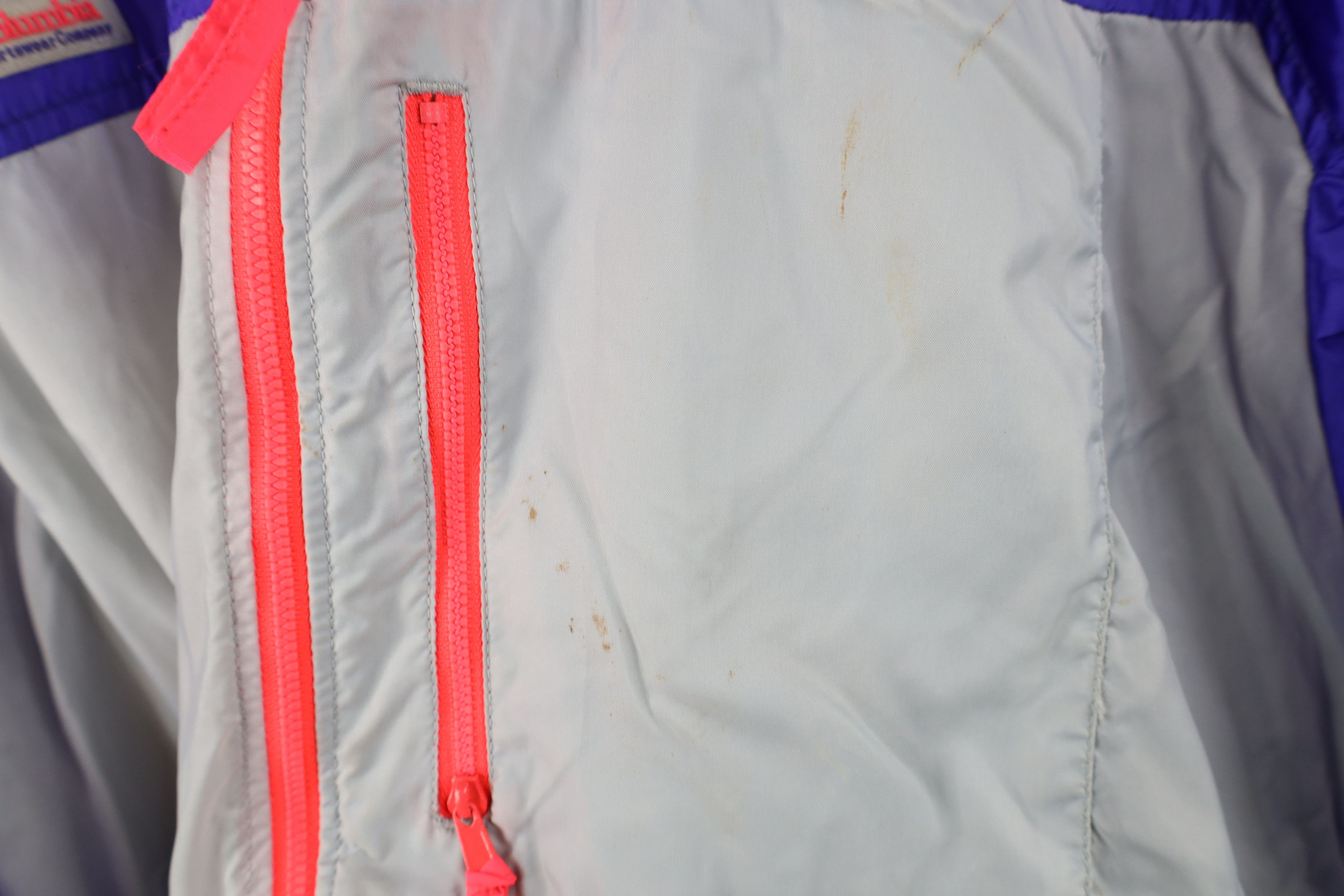Columbia Vintage 80s 90s Columbia Block Hooded Windbreaker Jacket Size US M / EU 48-50 / 2 - 5 Thumbnail