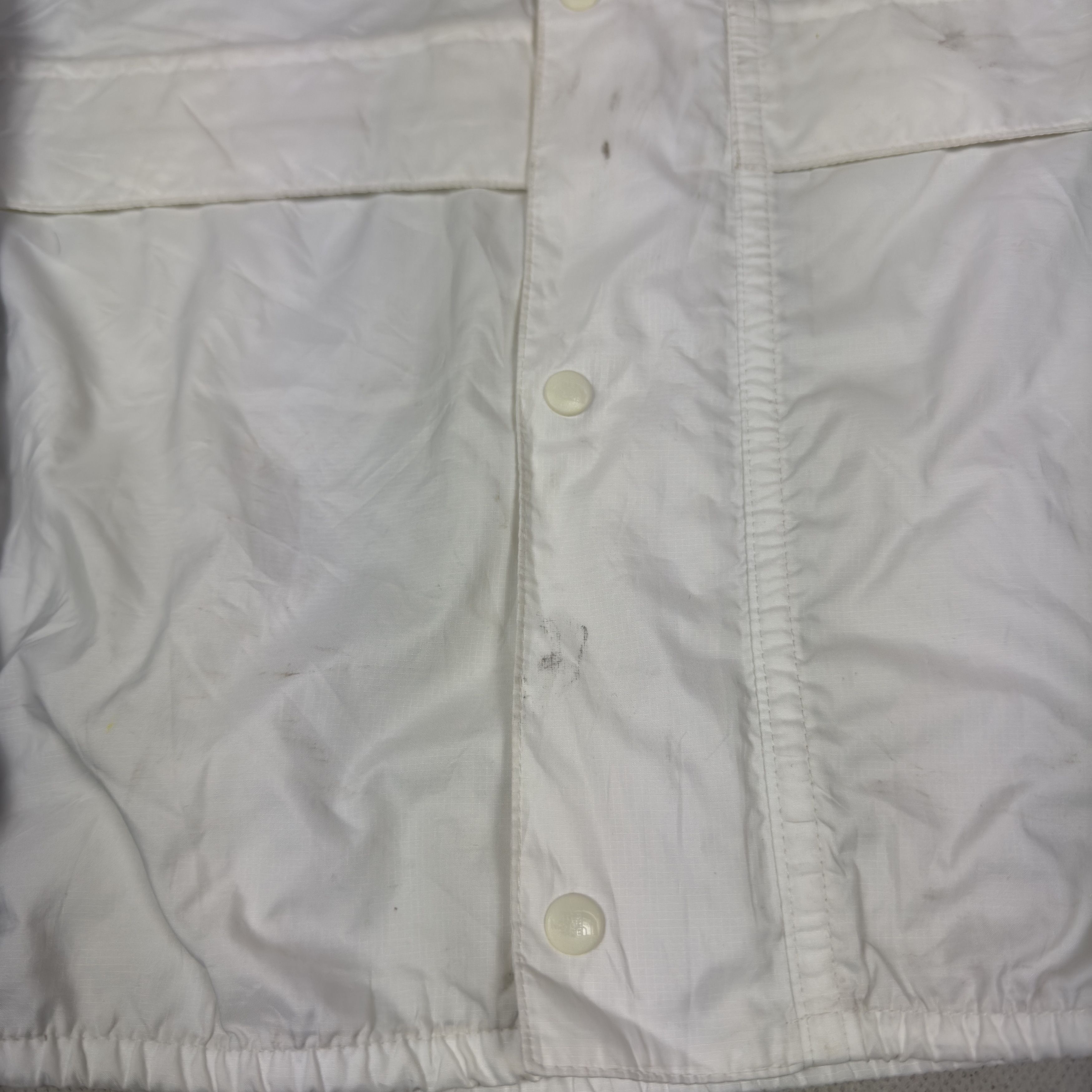 The North Face The North Face Men's White Black Hooded Snap Button Jacket L Size US L / EU 52-54 / 3 - 4 Thumbnail
